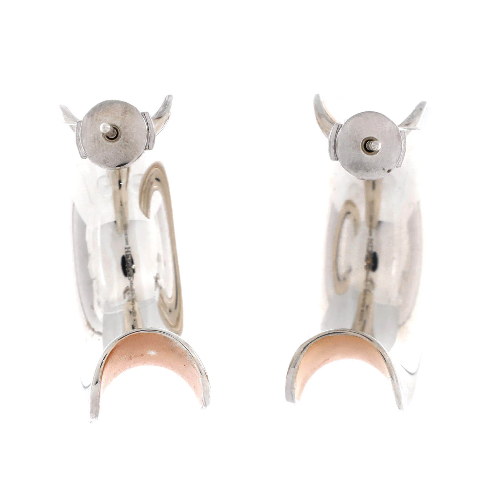 Reponse Earrings Sterling Silver and Vermeil Very Large - Image 3