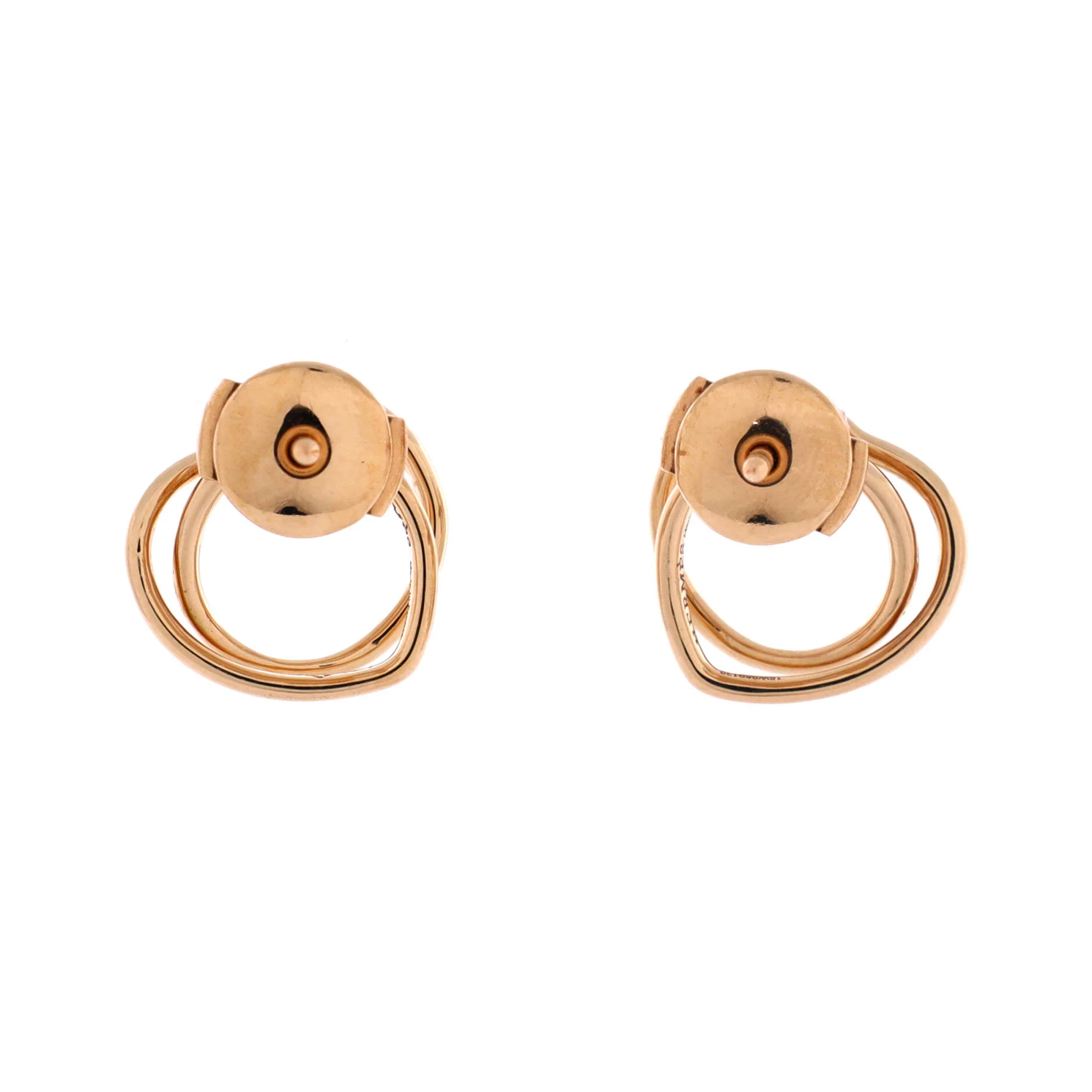 Vertige Coeur Stud Earrings 18K Rose Gold TPM - Image 3