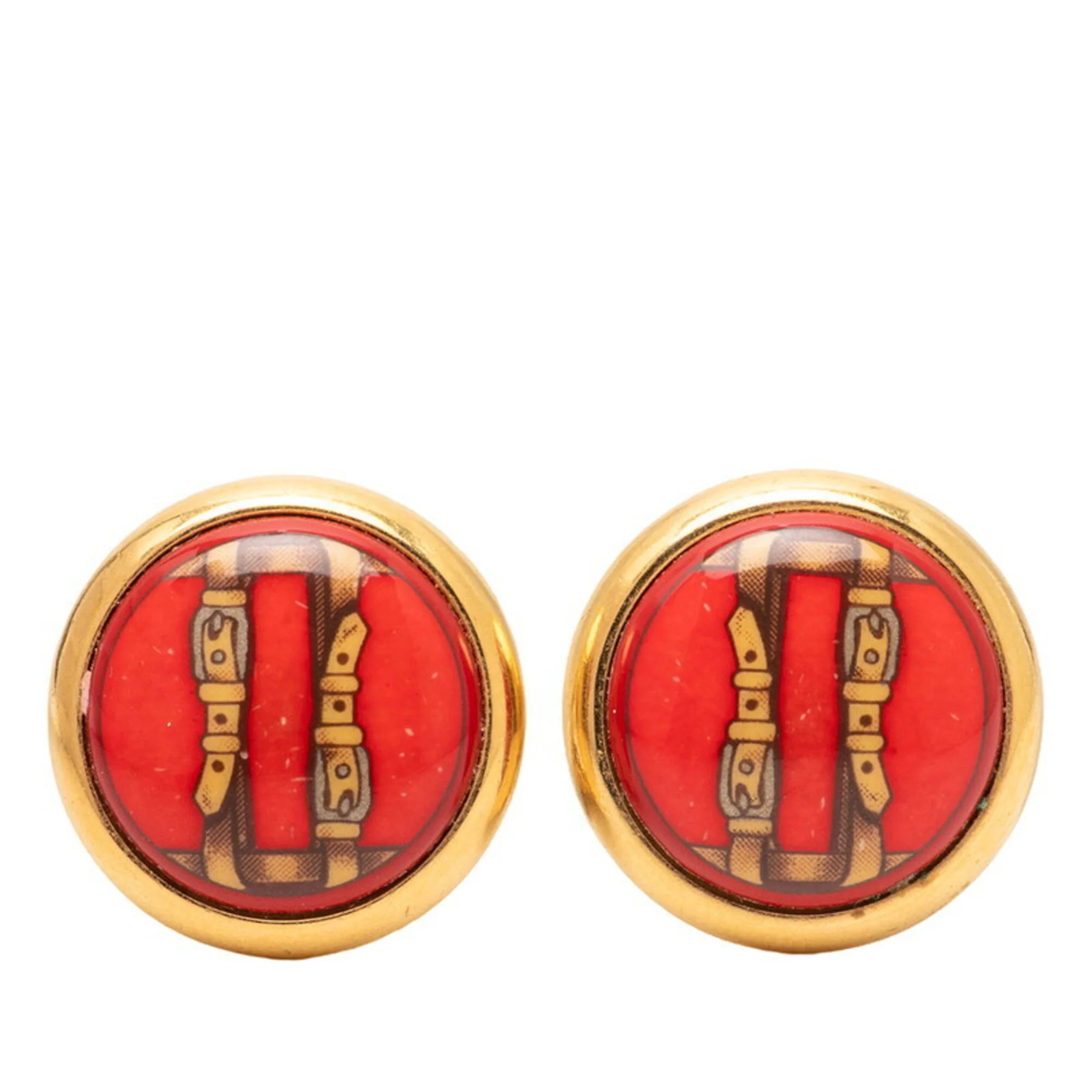 Vintage Clip-On Earrings Clip-On Gold-Tone Metal
