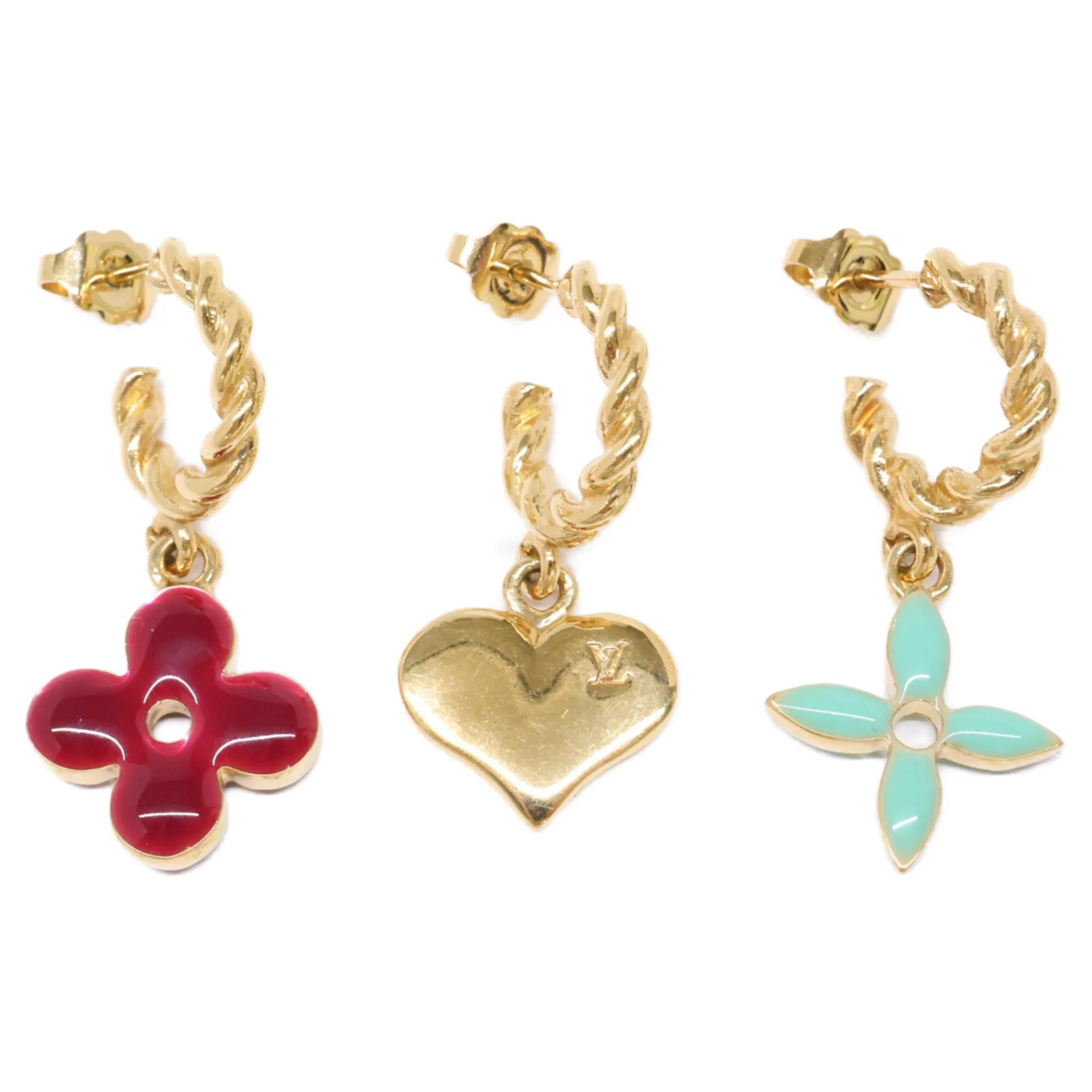Earrings Gold-Tone Metal