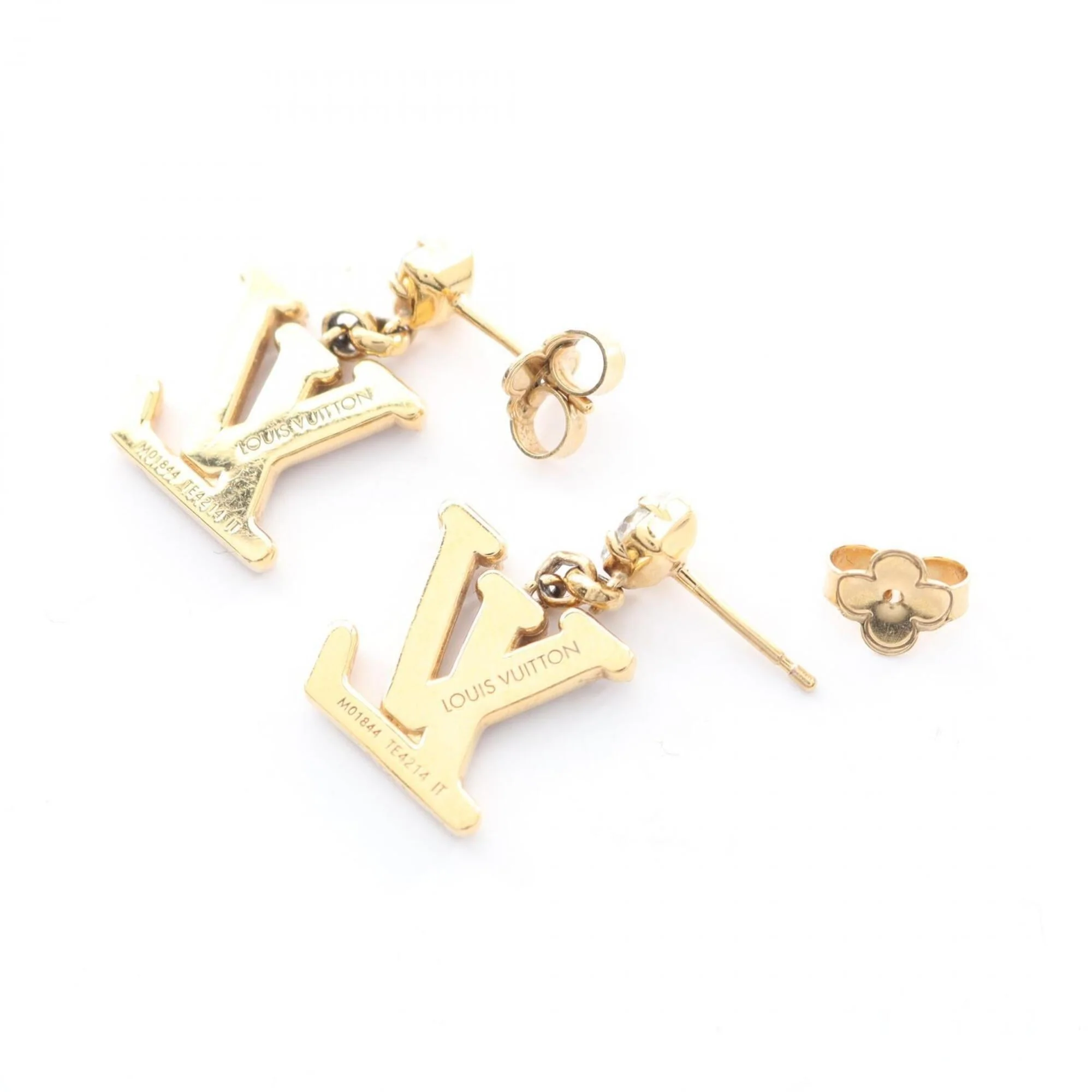 Earrings Rhinestone Gold-Tone Metal - Image 2