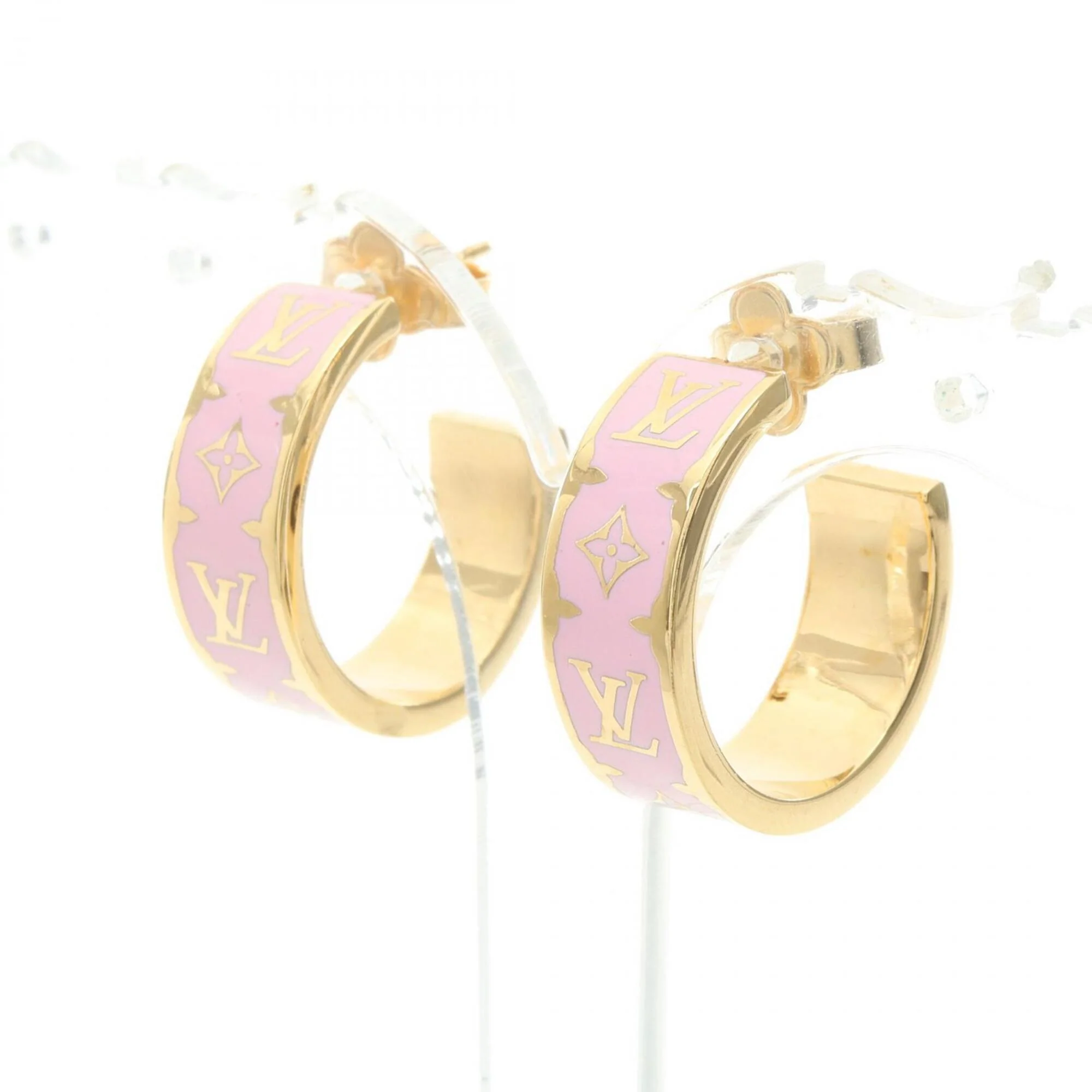 Hoop Earrings Enamel and Gold