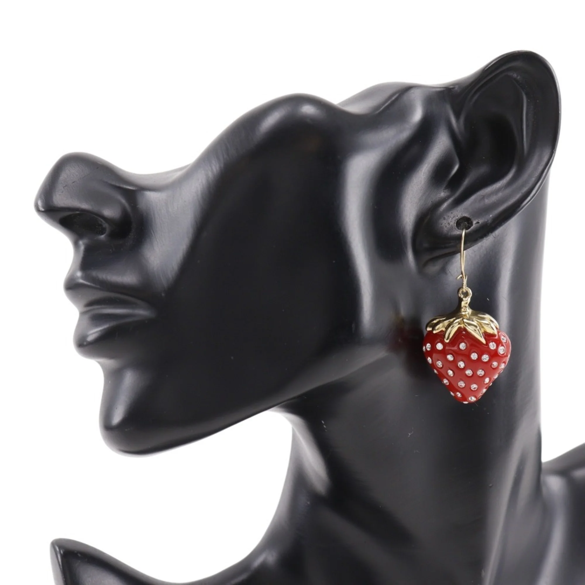 Rhinestone Earrings Resin and Rhinestone - Image 2