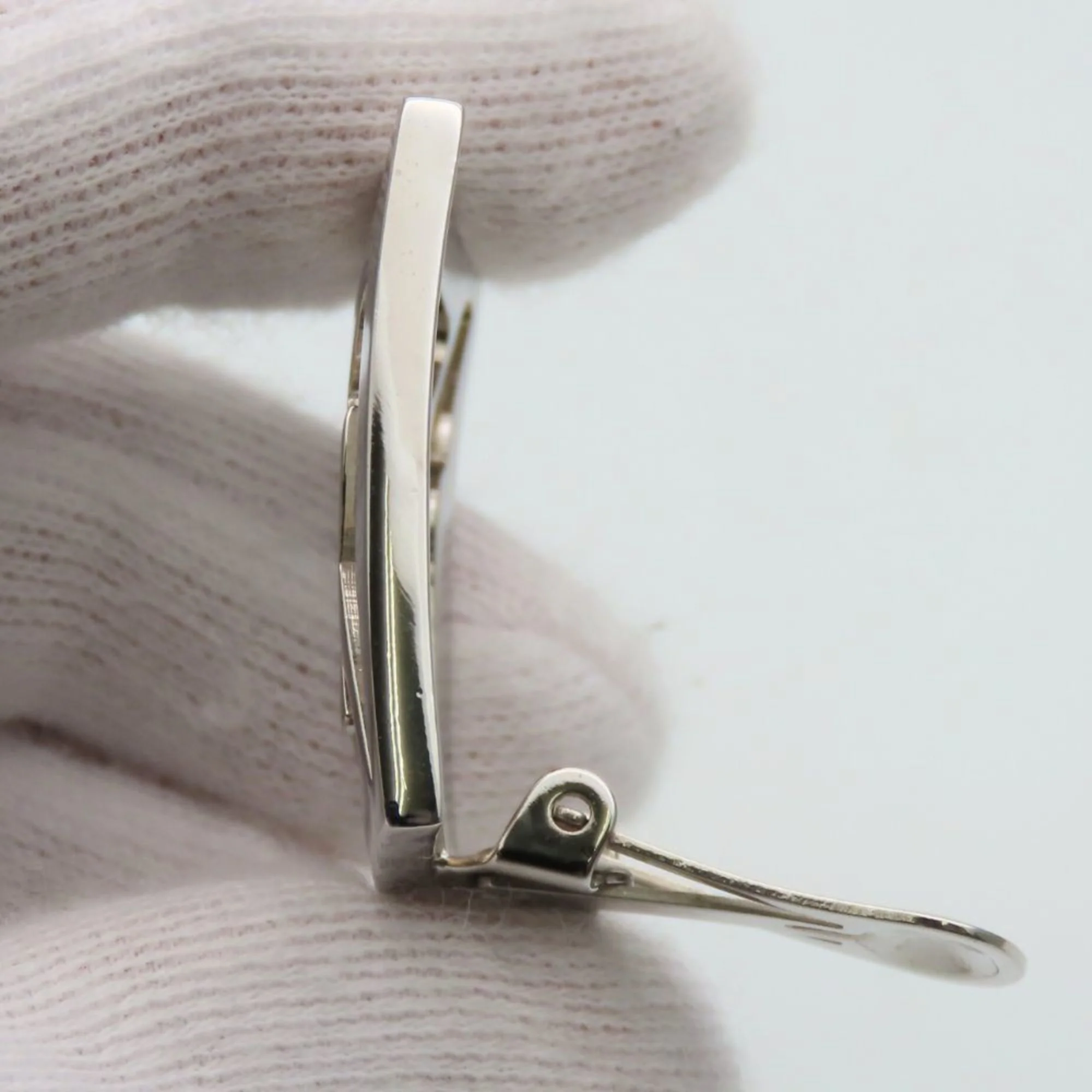 Clip-On Earrings Clip-On Silver-Tone Metal - Image 5