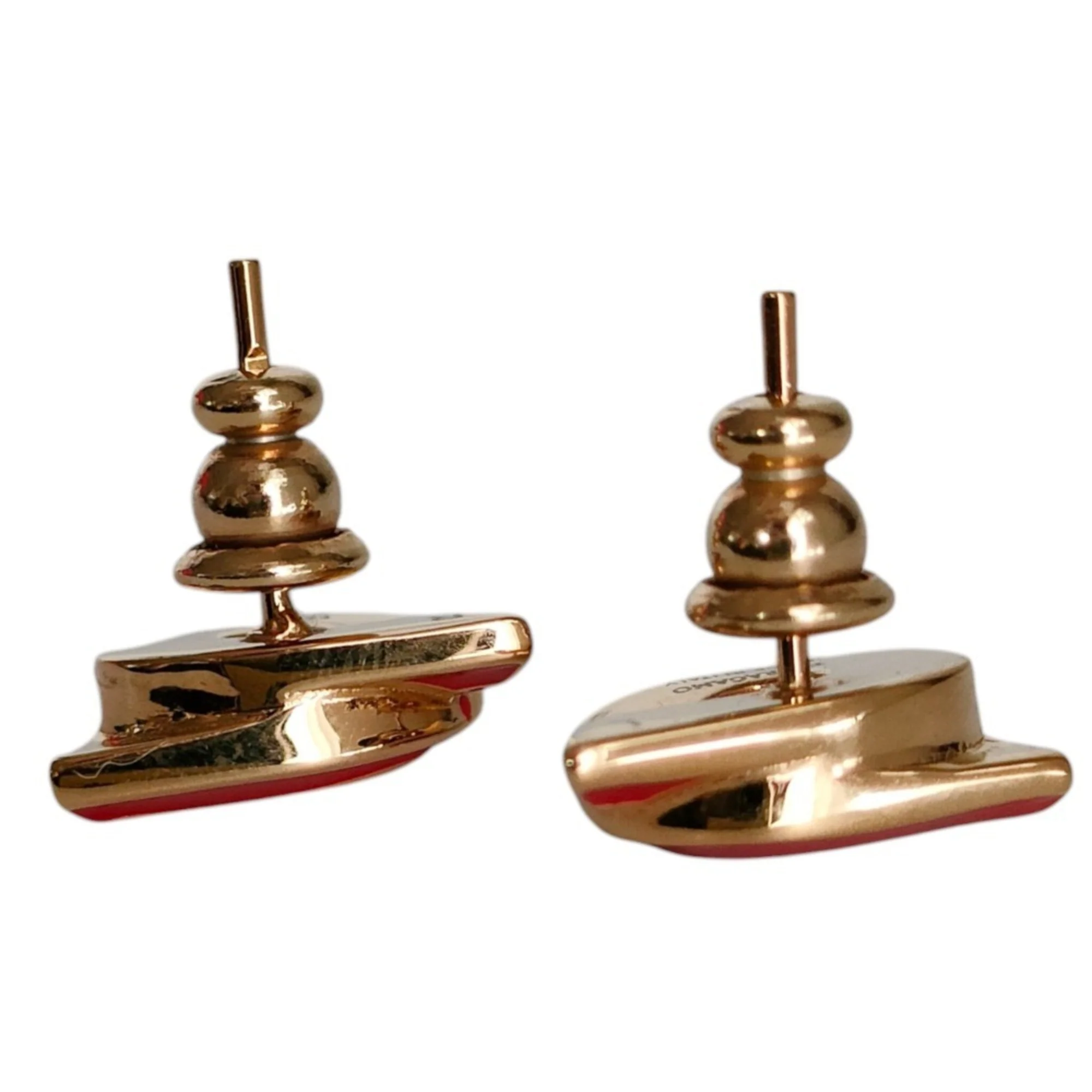 Earrings Stud Gold-Tone Metal - Image 3