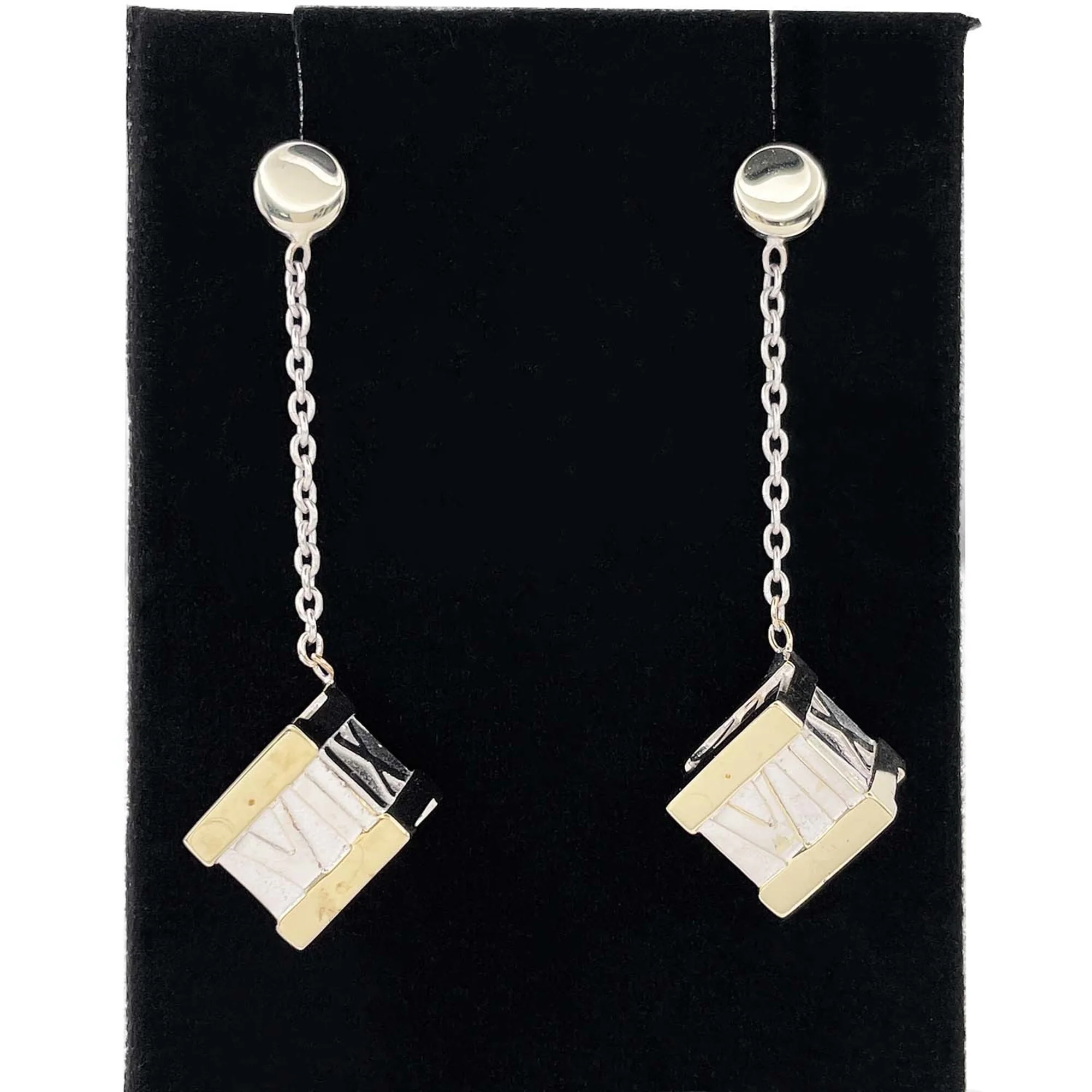 Atlas Earrings Sterling Silver Gold and Sterling Silver