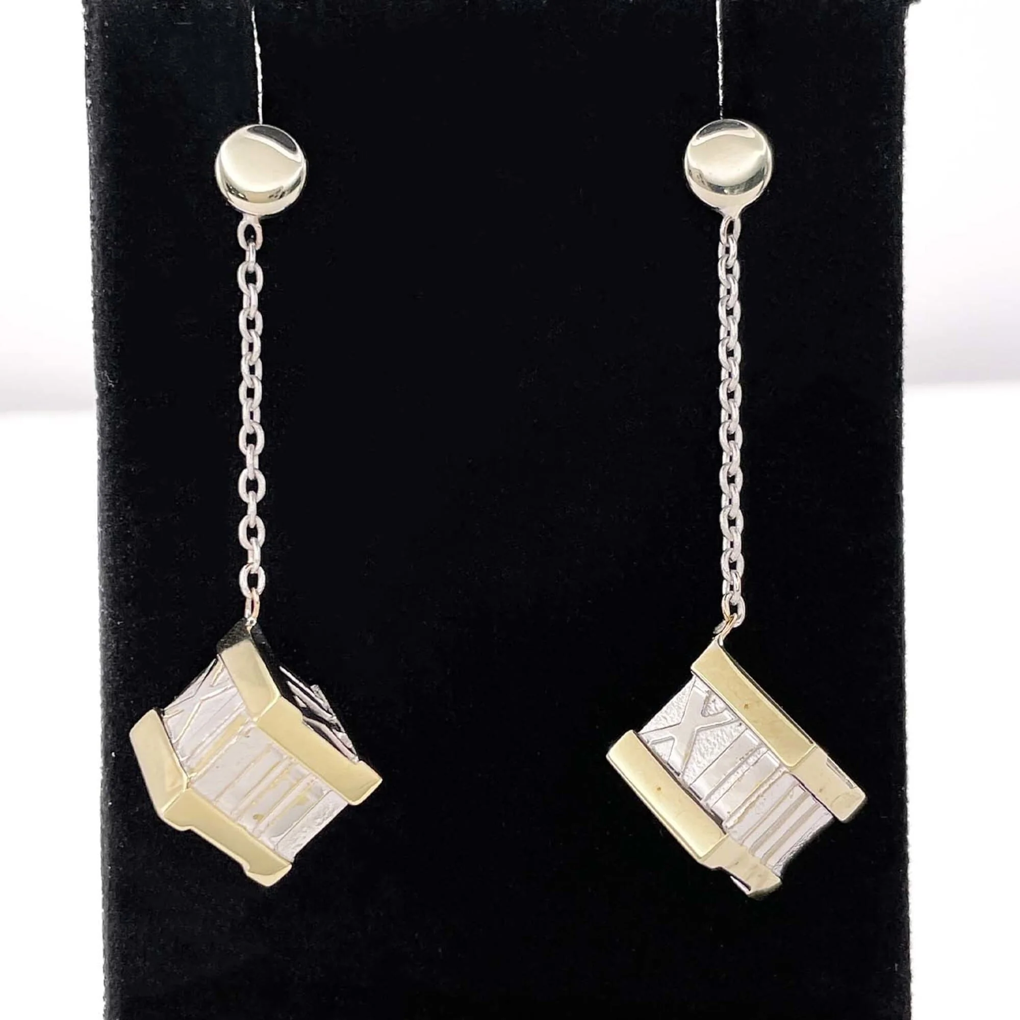 Atlas Earrings Sterling Silver Gold and Sterling Silver - Image 2