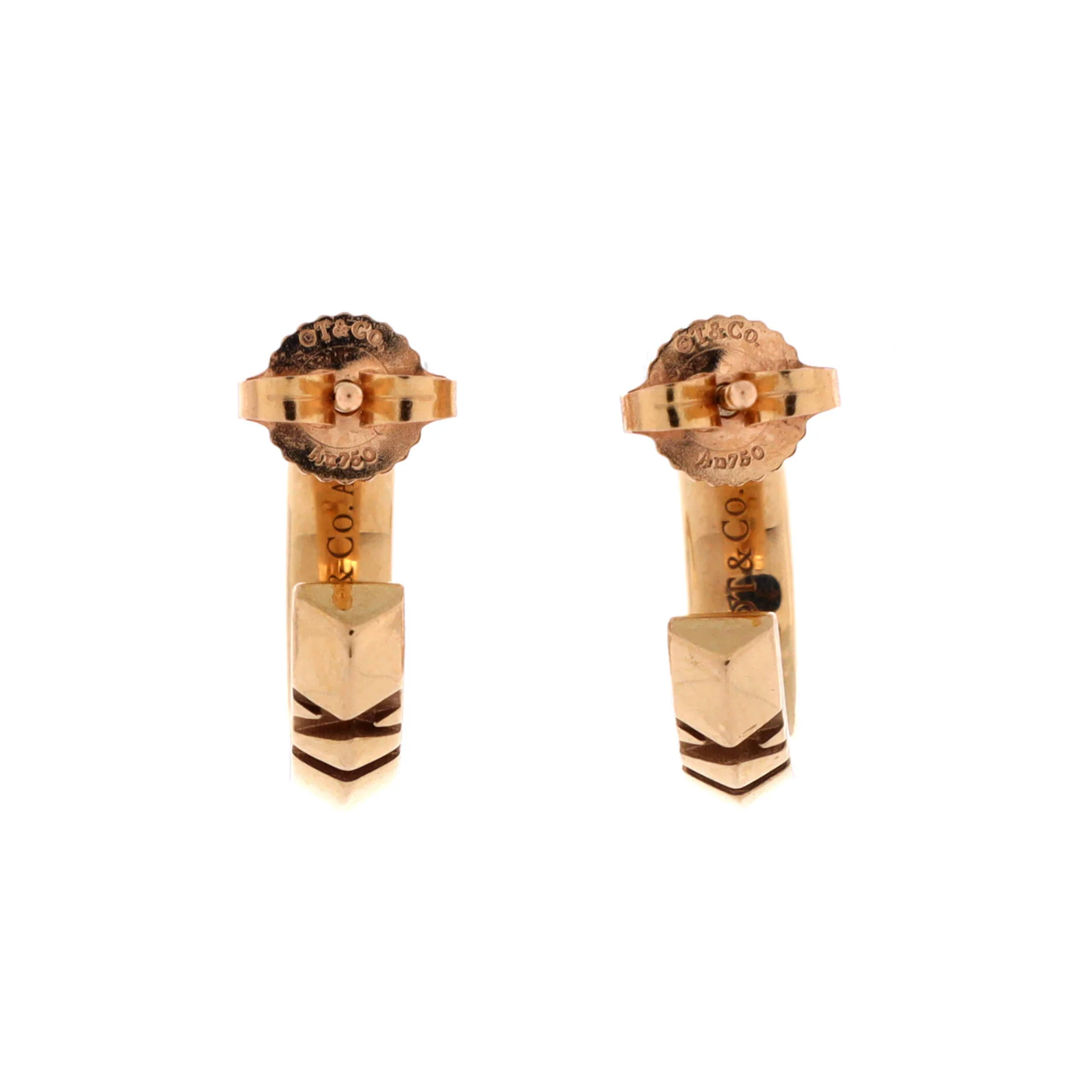 Atlas X Hoop Earrings 18K Rose Gold Small - Image 2