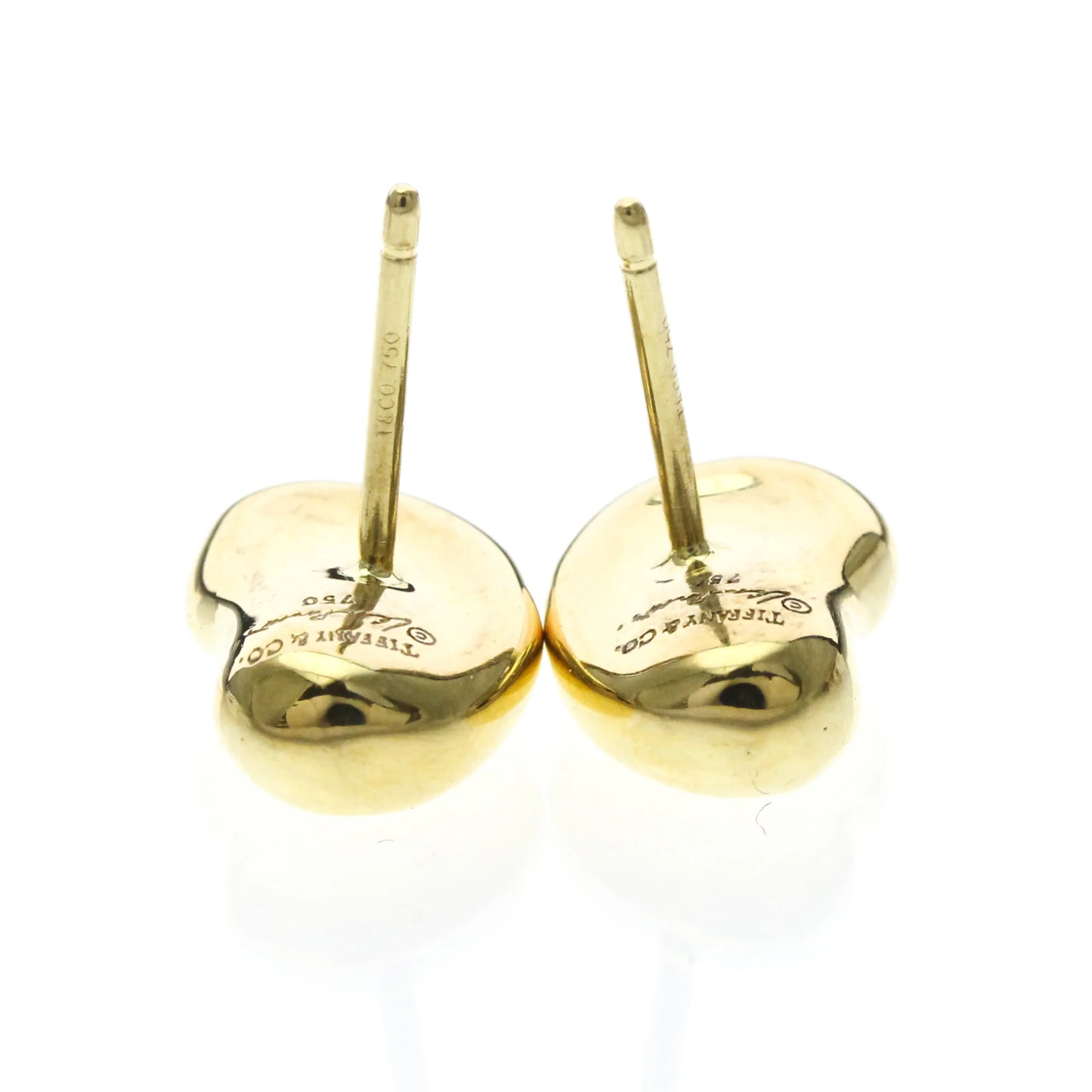 Bean Earrings 18K Yellow Gold 11.2mm 18K Yellow Gold - Image 5