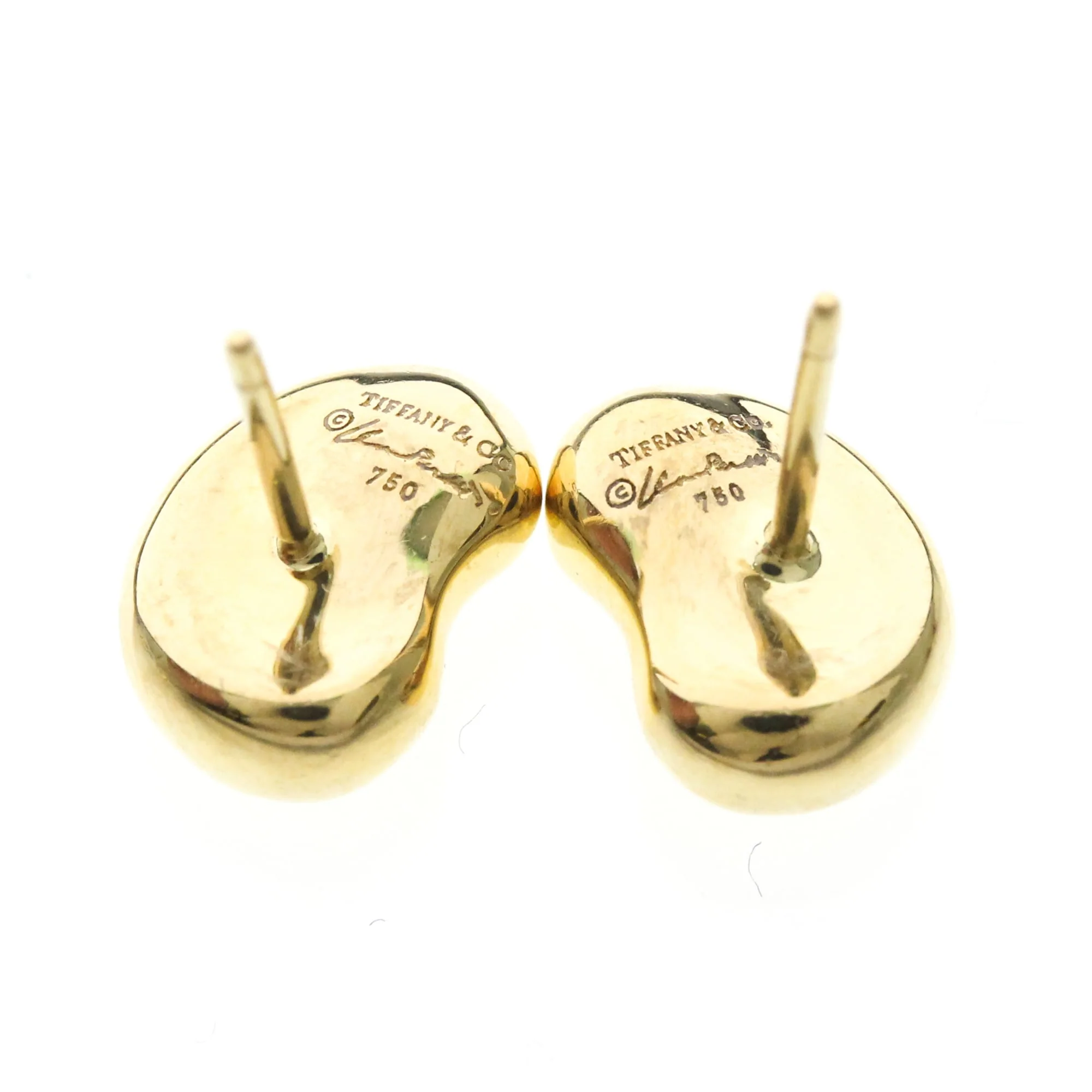 Bean Earrings 18K Yellow Gold 11.2mm 18K Yellow Gold - Image 6
