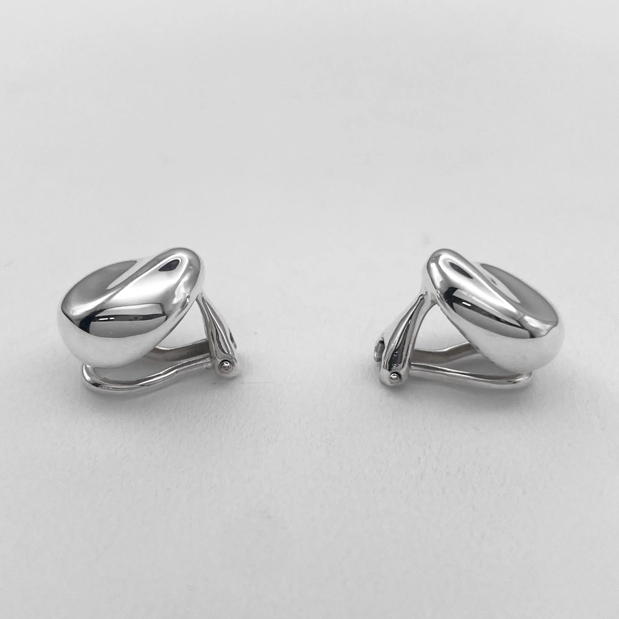 Bean Earrings Sterling Silver 13mm Sterling Silver - Image 7