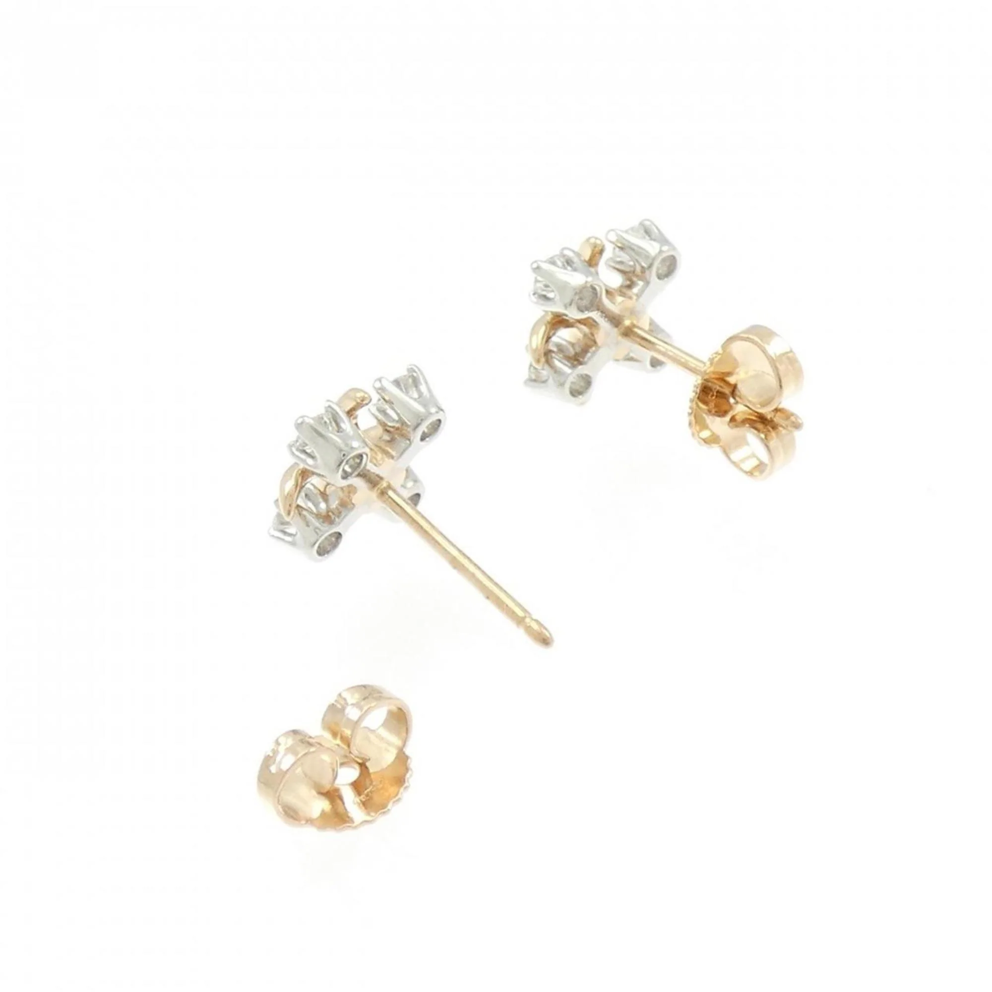 Earrings 18K Rose Gold and Platinum - Image 3