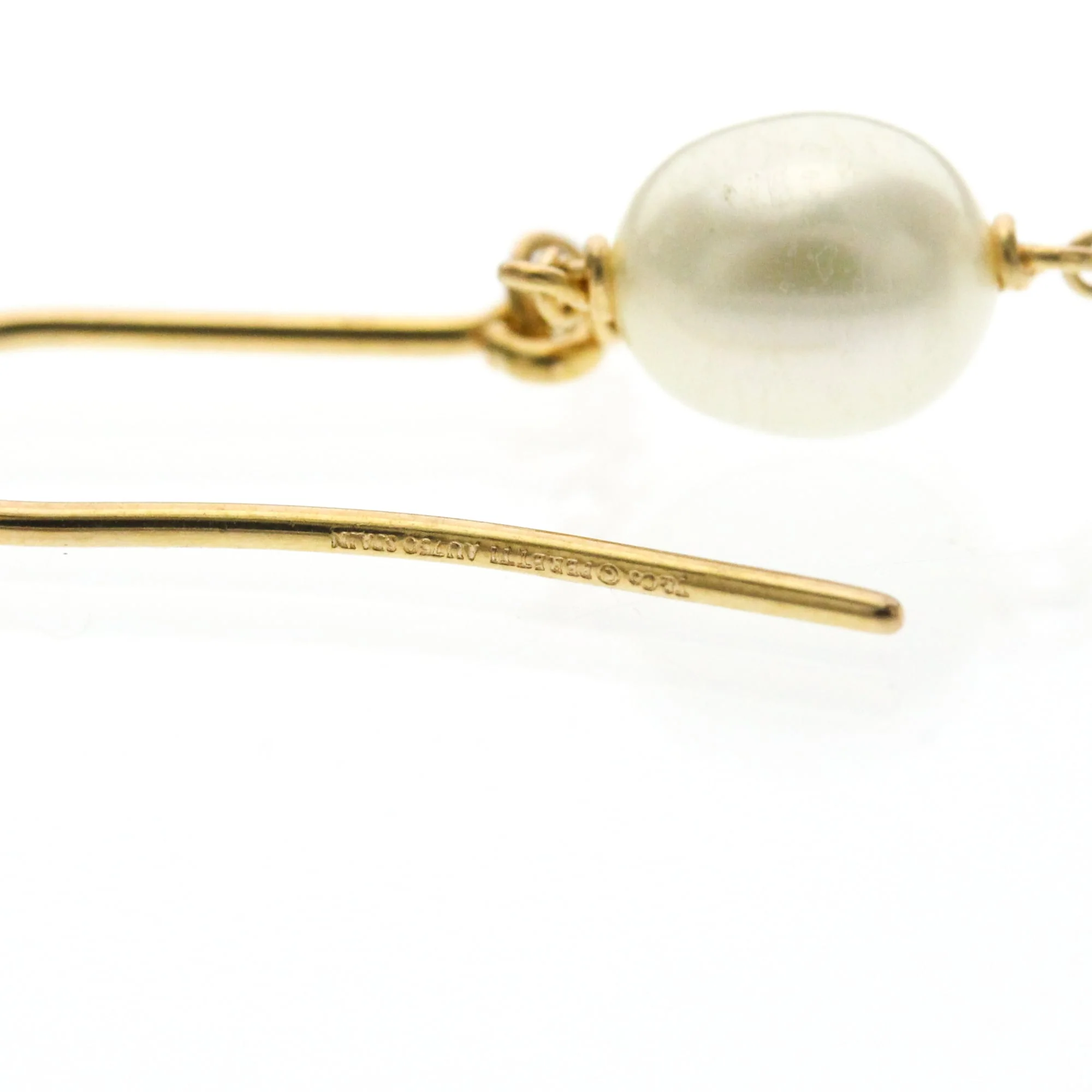 Earrings Pearl 18K Yellow Gold - Image 3