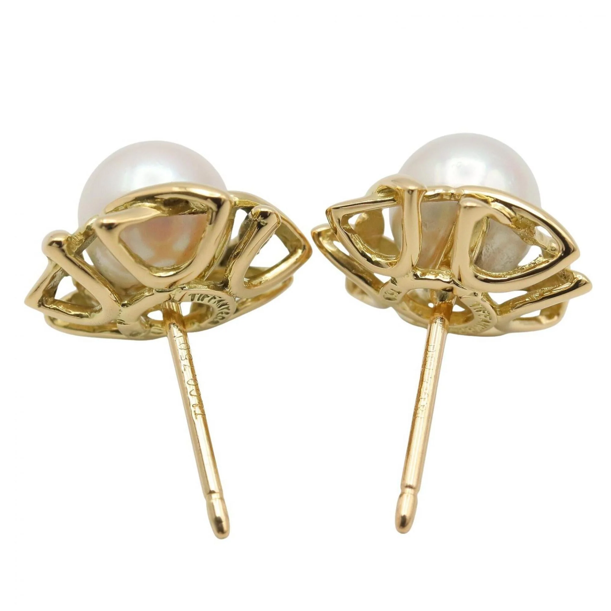 Earrings Pearl 18K Yellow Gold - Image 3