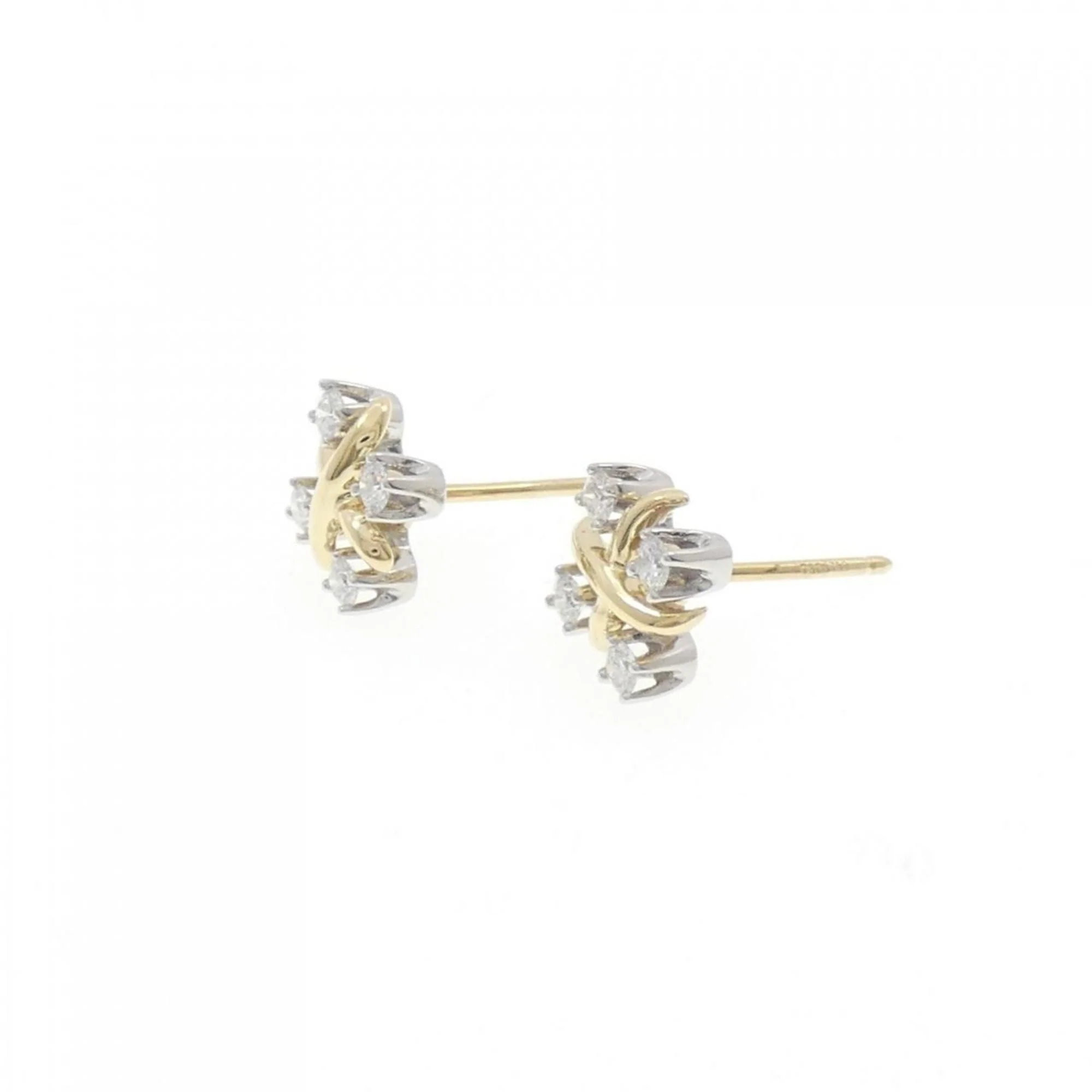 Earrings Platinum and 18K Yellow Gold - Image 2