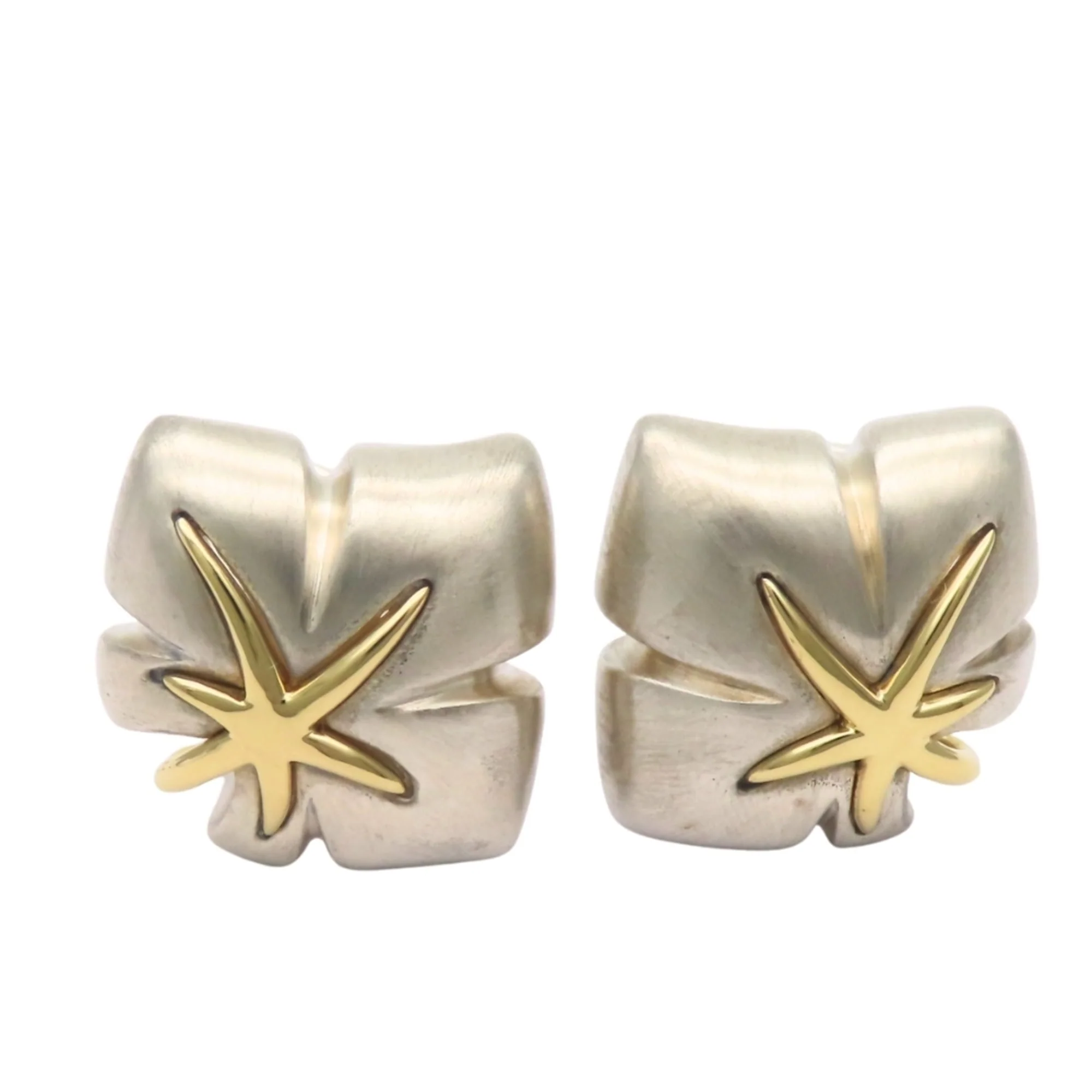 Earrings Sterling Silver and 18K Yellow Gold - Image 2