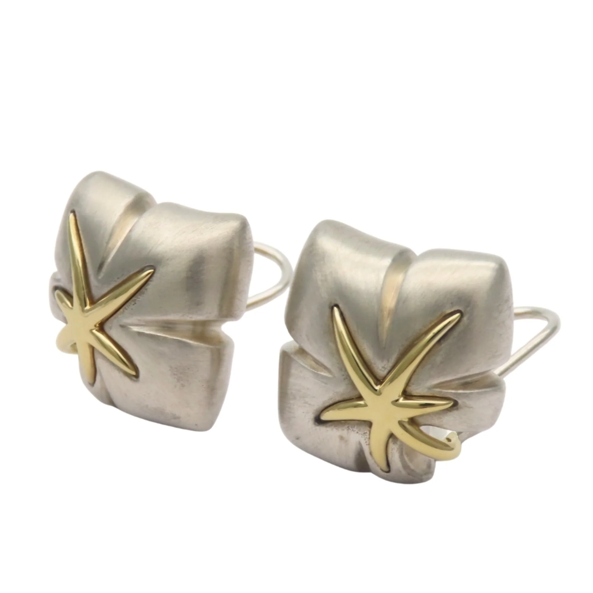Earrings Sterling Silver and 18K Yellow Gold - Image 3