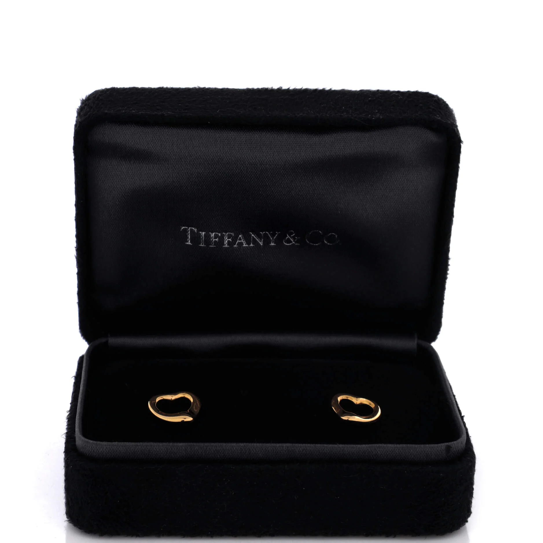 Elsa Peretti Open Heart Earrings 18K Rose Gold 11mm - Image 2