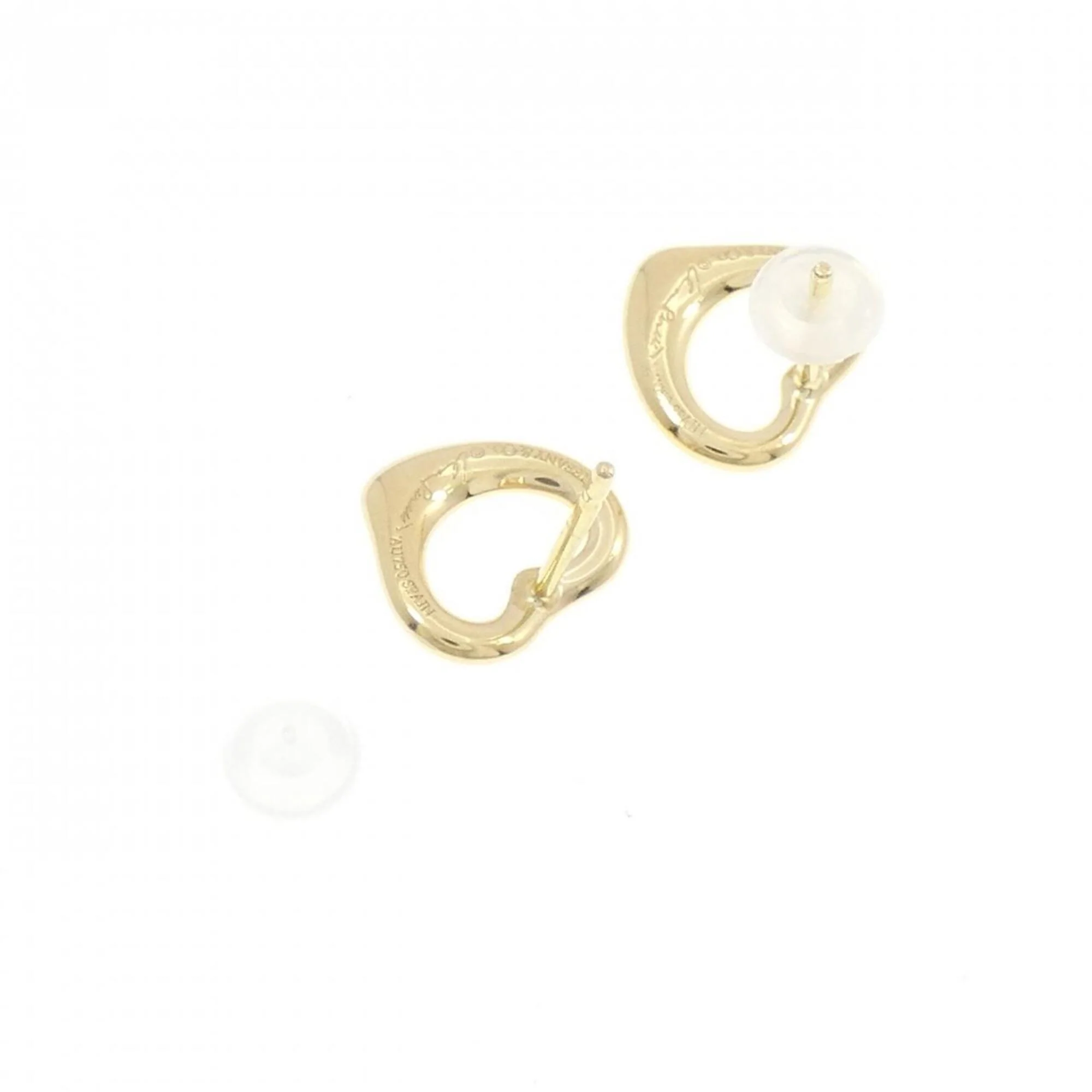 Open Heart Earrings 18K Yellow Gold 10.8mm 18K Yellow Gold - Image 3