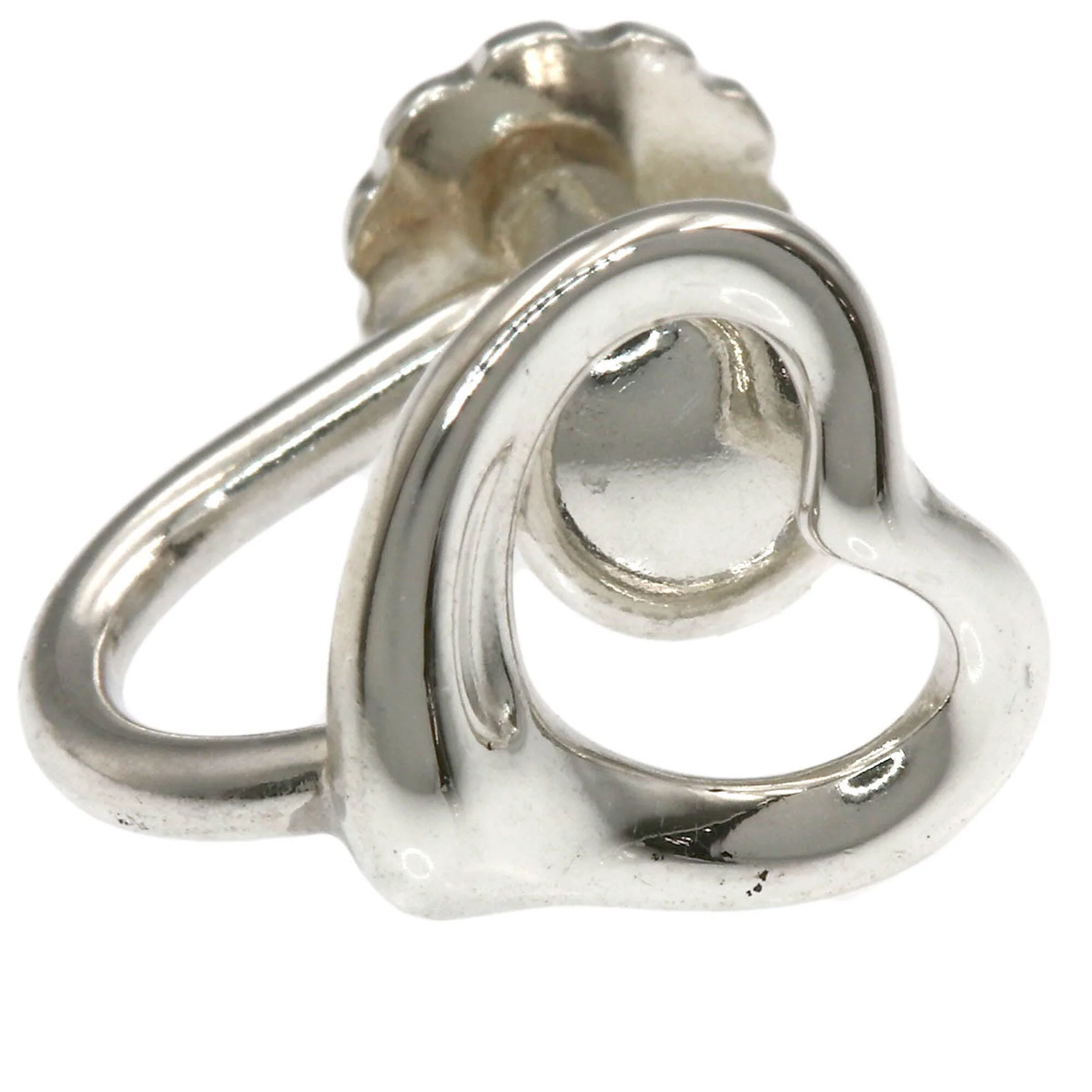 Open Heart Earrings Sterling Silver 10.4mm Sterling Silver - Image 6