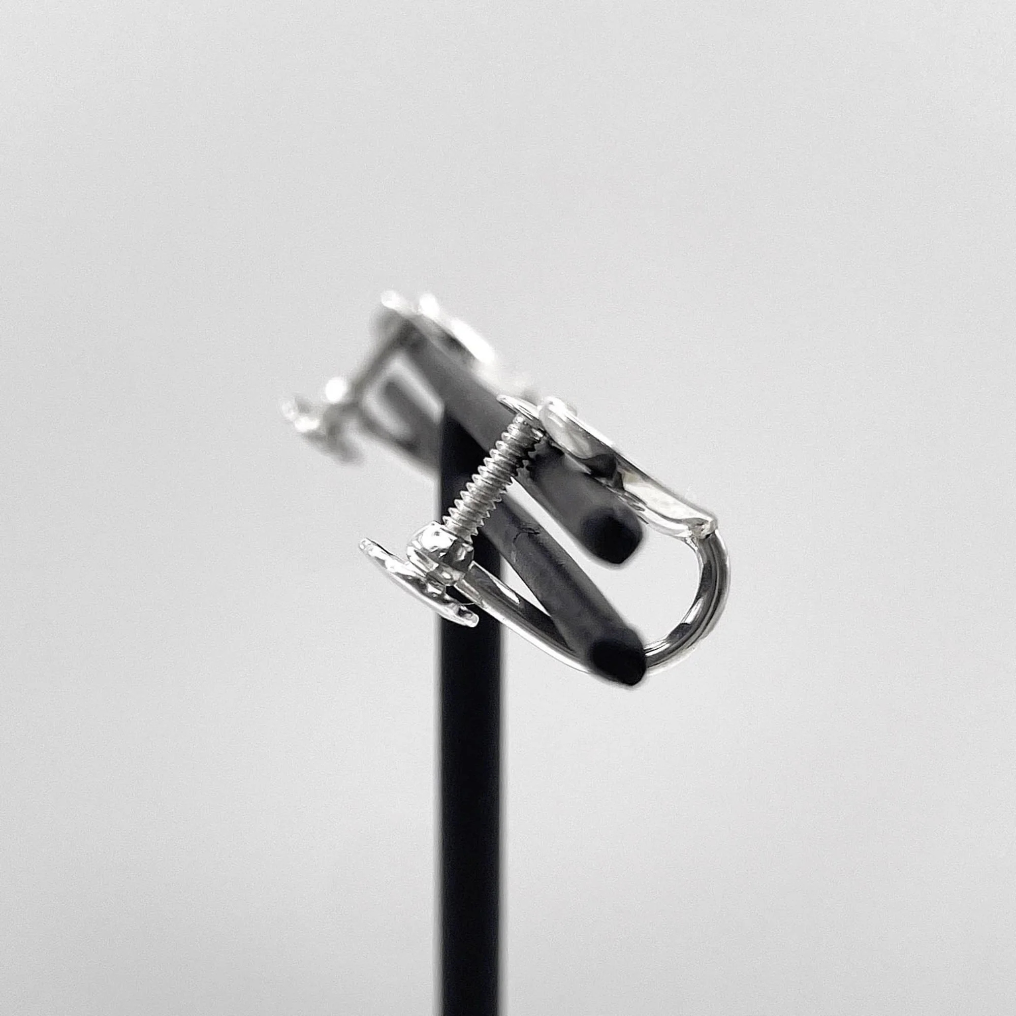 Open Heart Earrings Sterling Silver 11mm Sterling Silver - Image 4