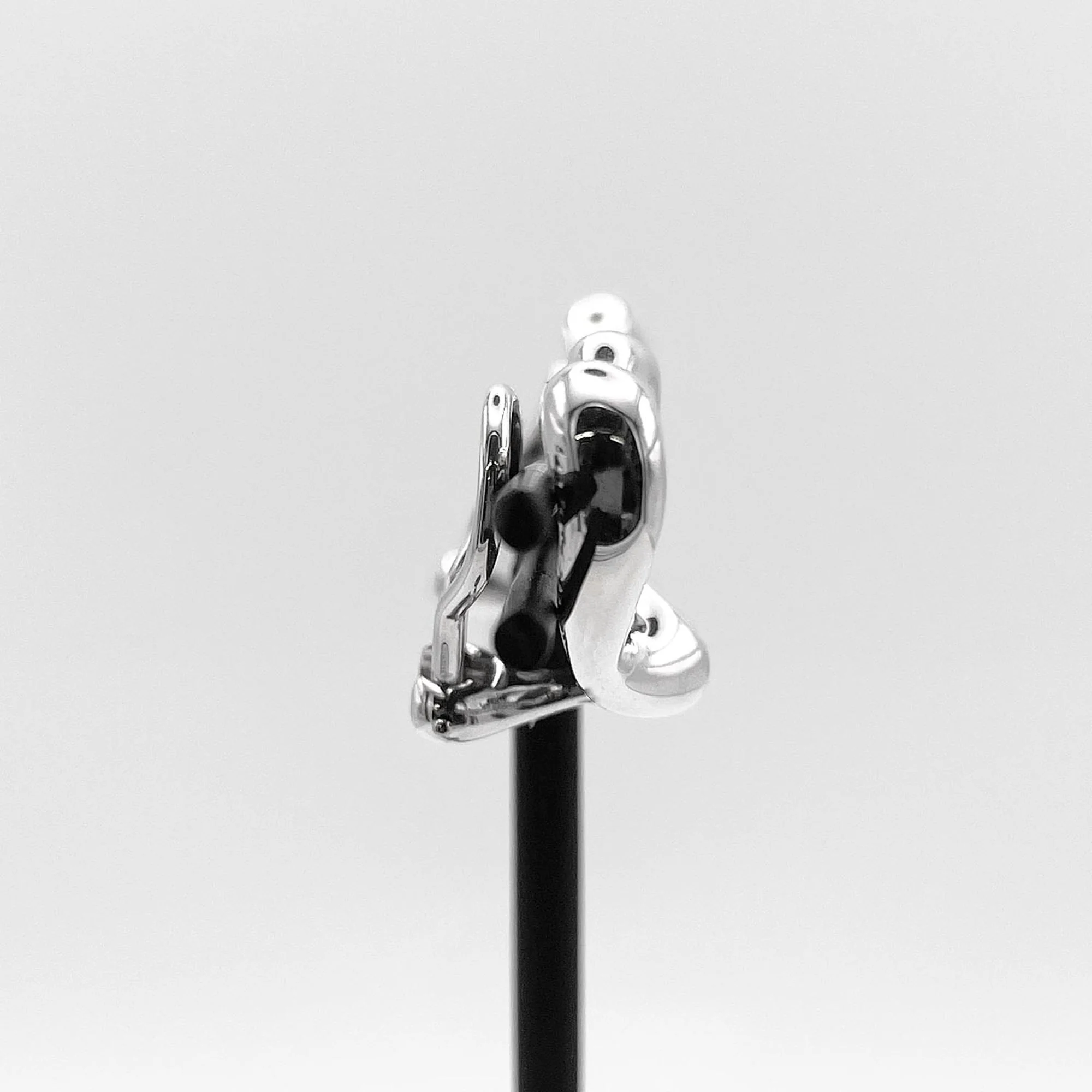 Open Heart Earrings Sterling Silver 21mm Sterling Silver - Image 4