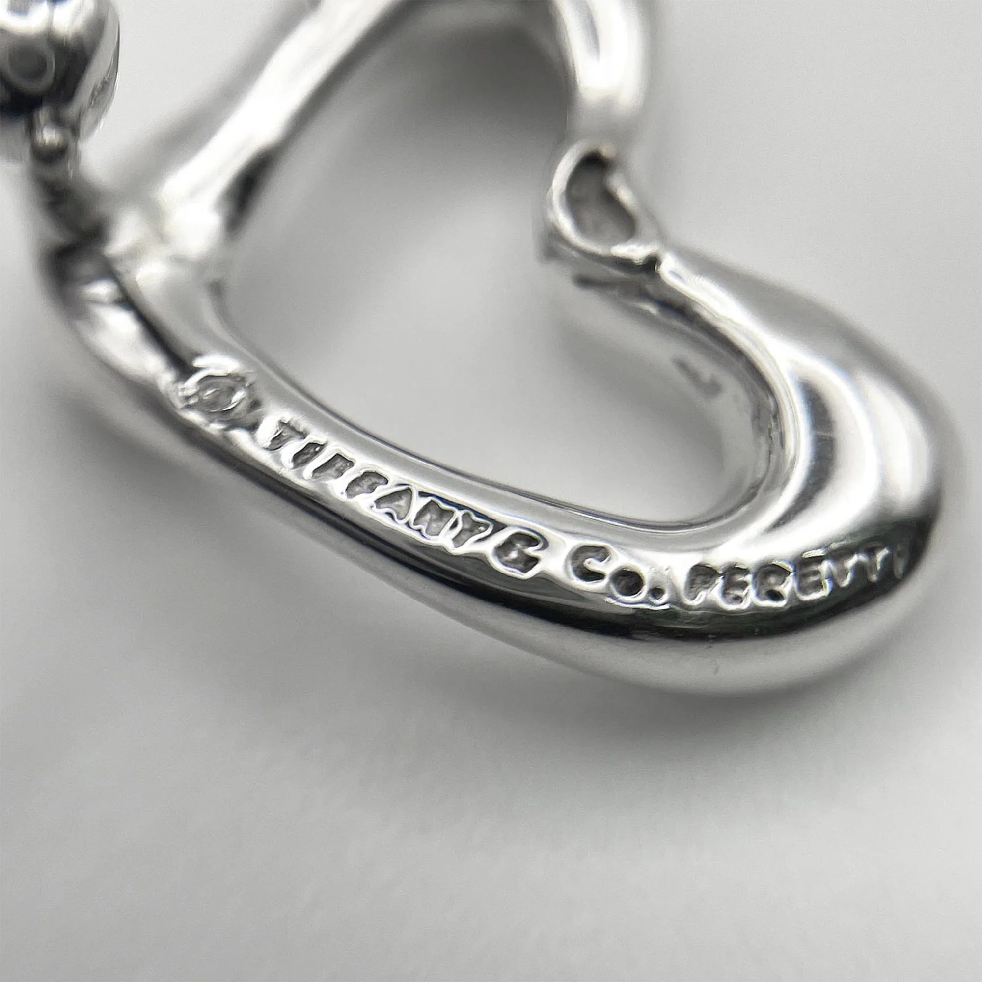 Open Heart Earrings Sterling Silver 21mm Sterling Silver - Image 6