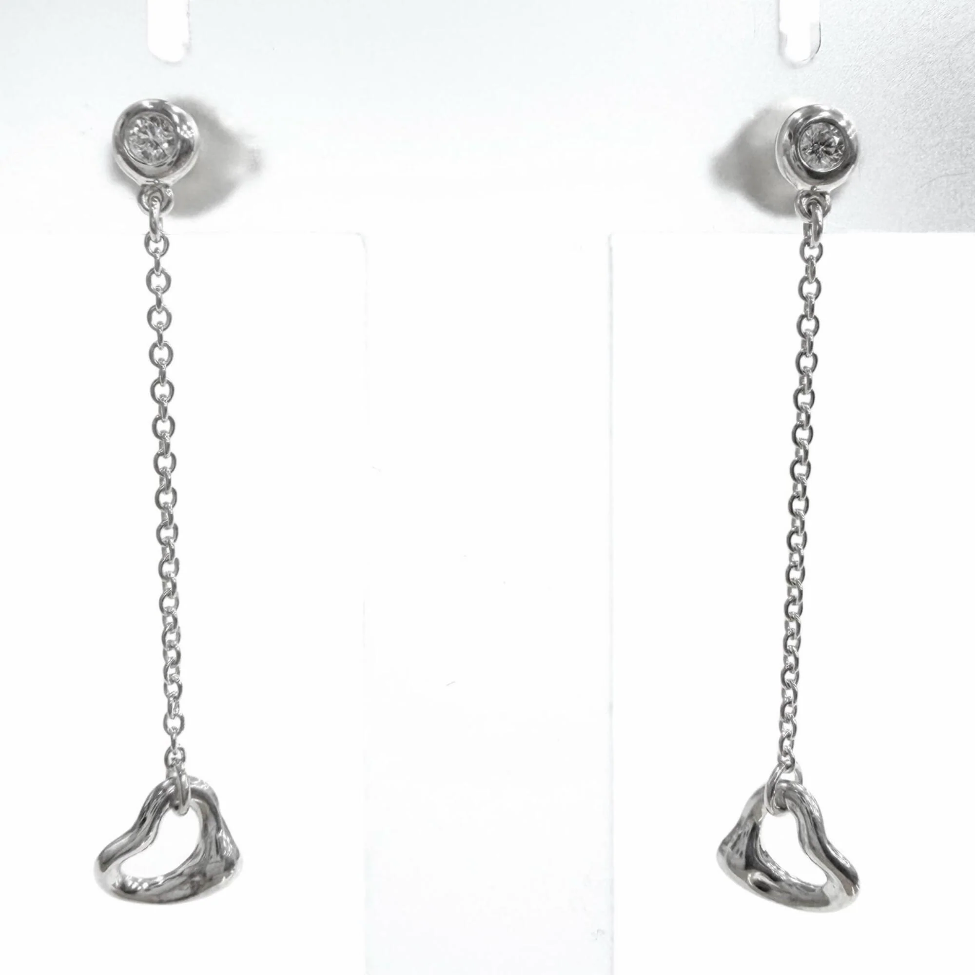 Open Heart Earrings Sterling Silver 35mm Sterling Silver