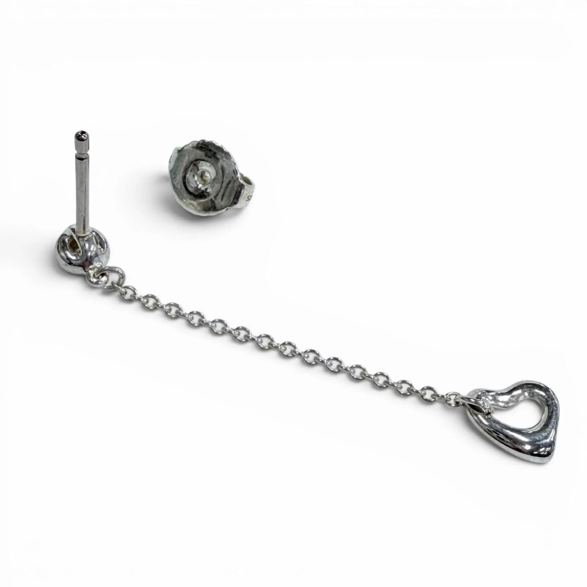 Open Heart Earrings Sterling Silver 35mm Sterling Silver - Image 9
