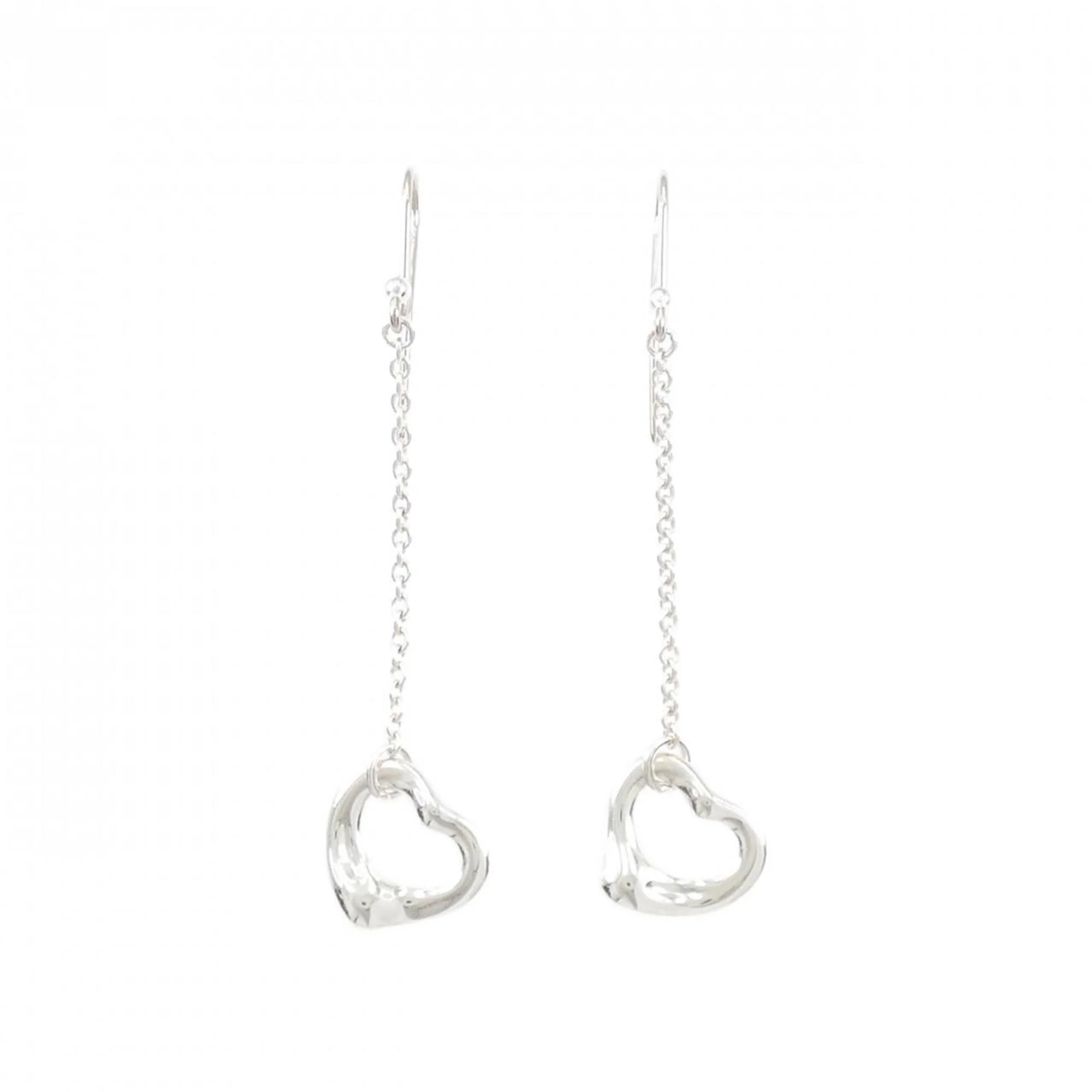 Open Heart Earrings Sterling Silver 39mm Sterling Silver