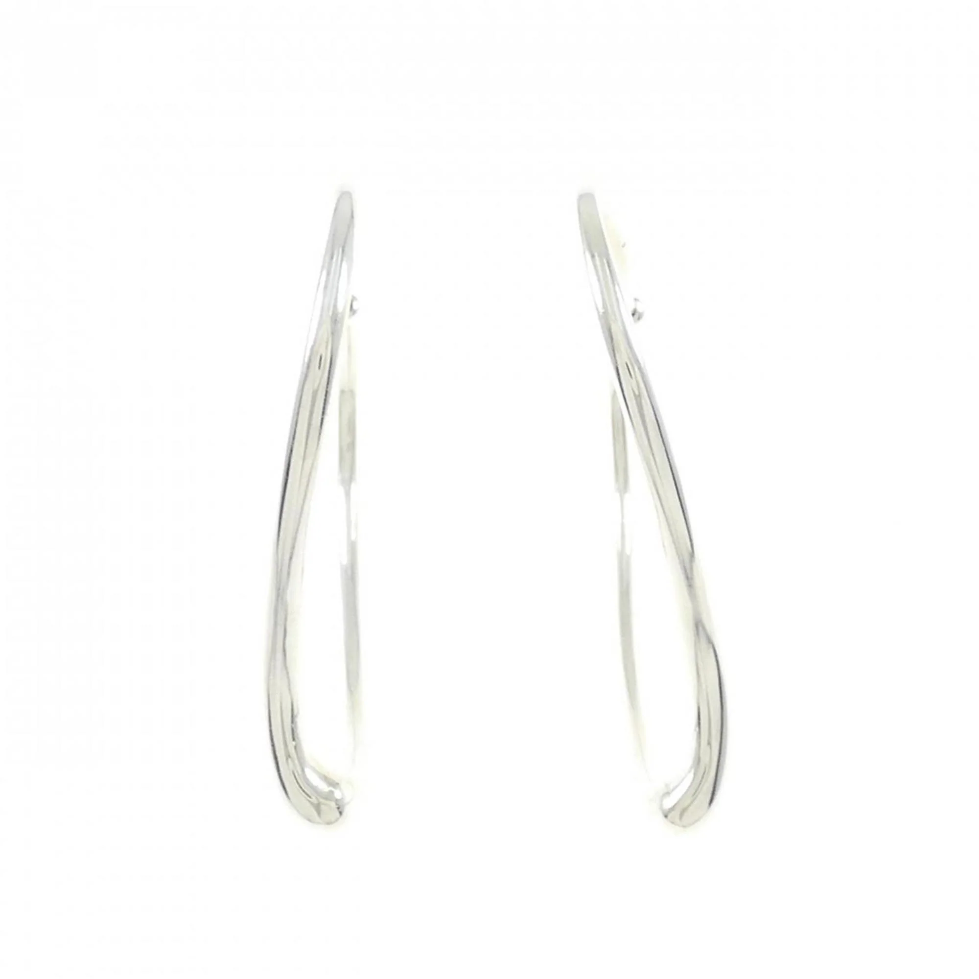 Open Heart Earrings Sterling Silver 46.3mm Sterling Silver - Image 3
