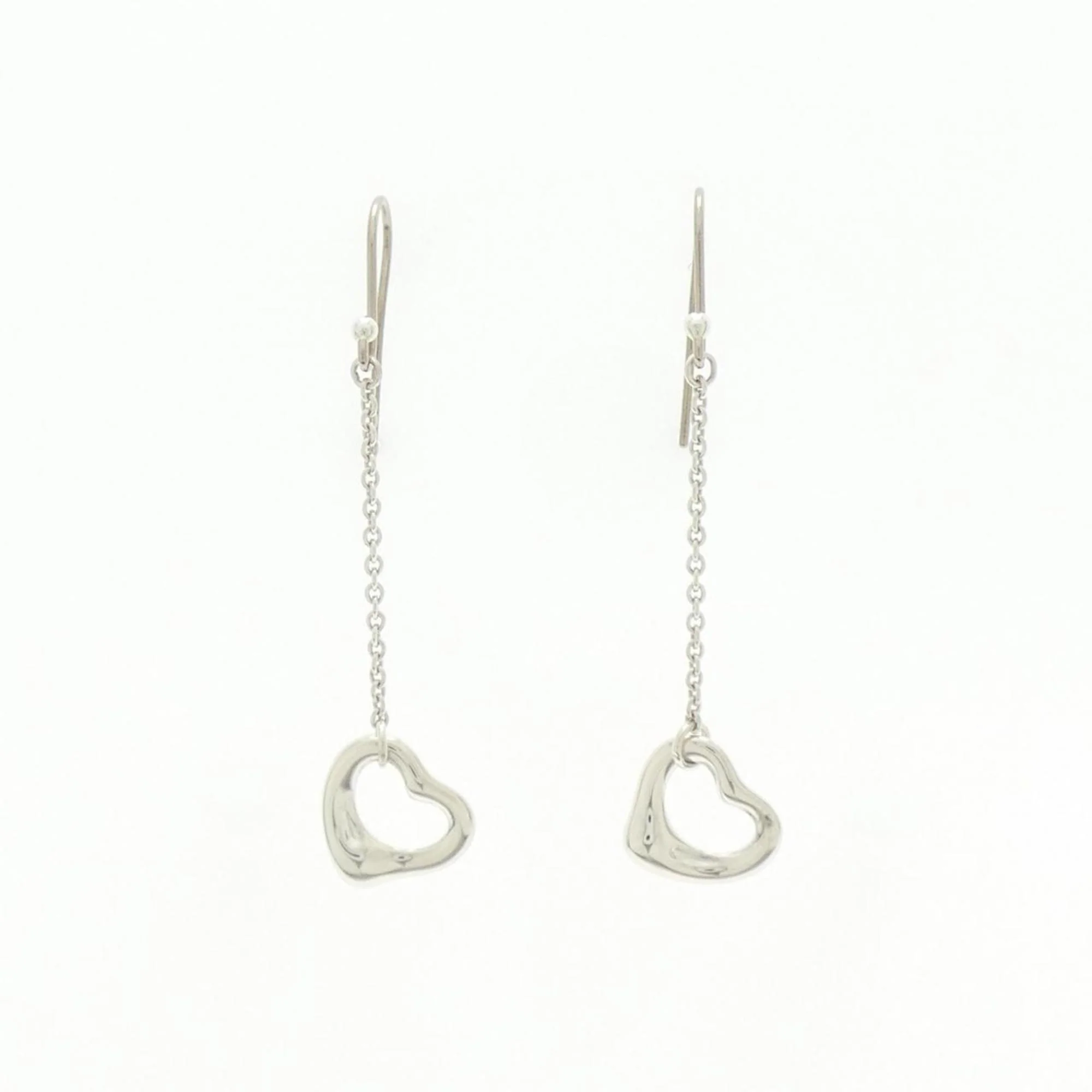 Open Heart Earrings Sterling Silver 48.2mm Sterling Silver