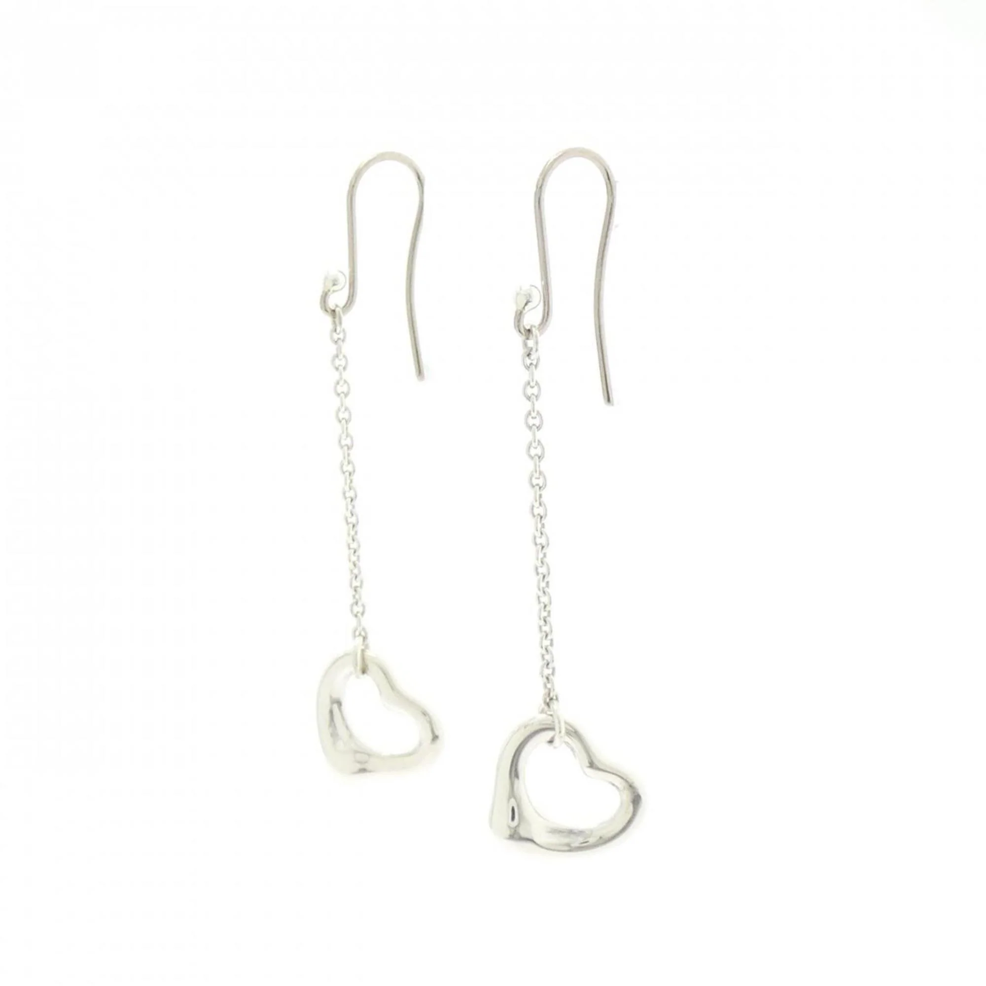 Open Heart Earrings Sterling Silver 48.2mm Sterling Silver - Image 2