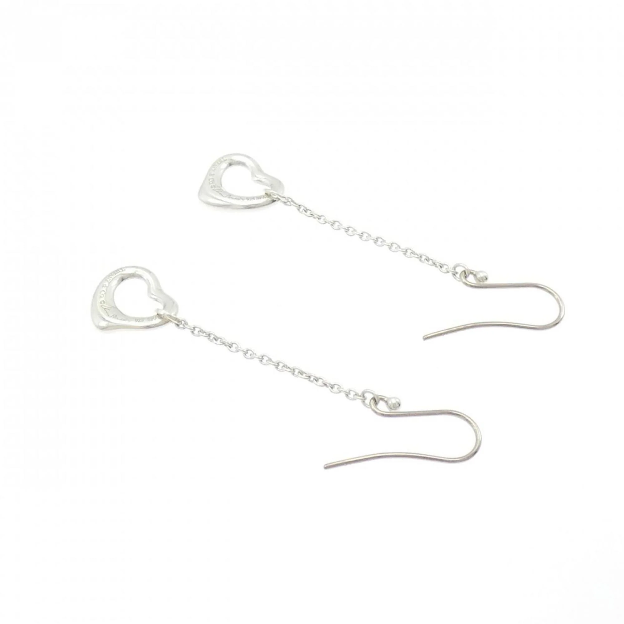 Open Heart Earrings Sterling Silver 48.2mm Sterling Silver - Image 3