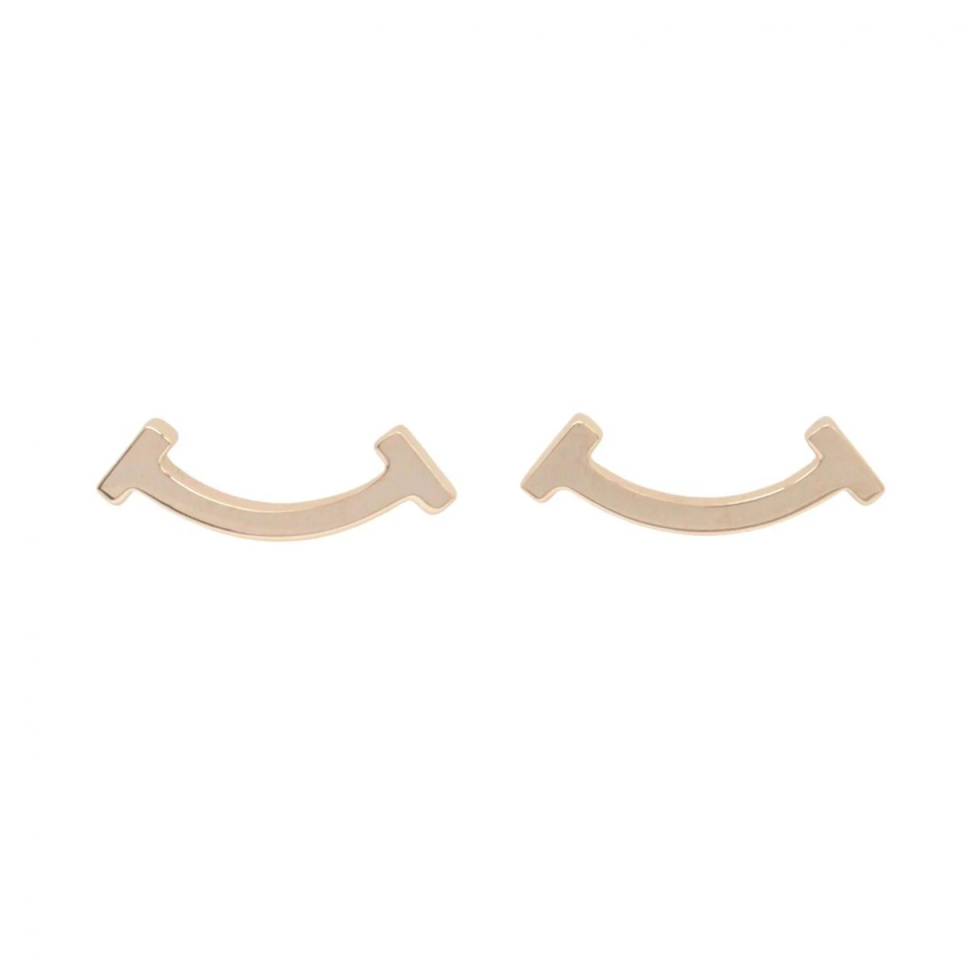 T Smile Mini Pendant Necklace 18K Rose Gold Earrings 18K Rose Gold