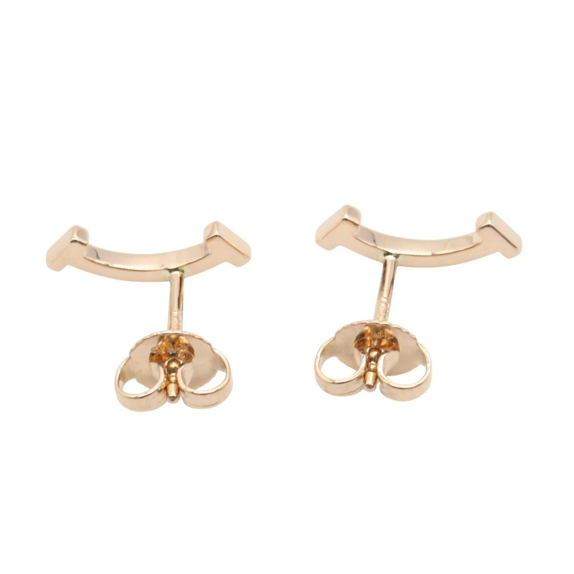 T Smile Mini Pendant Necklace 18K Rose Gold Earrings 18K Rose Gold - Image 2