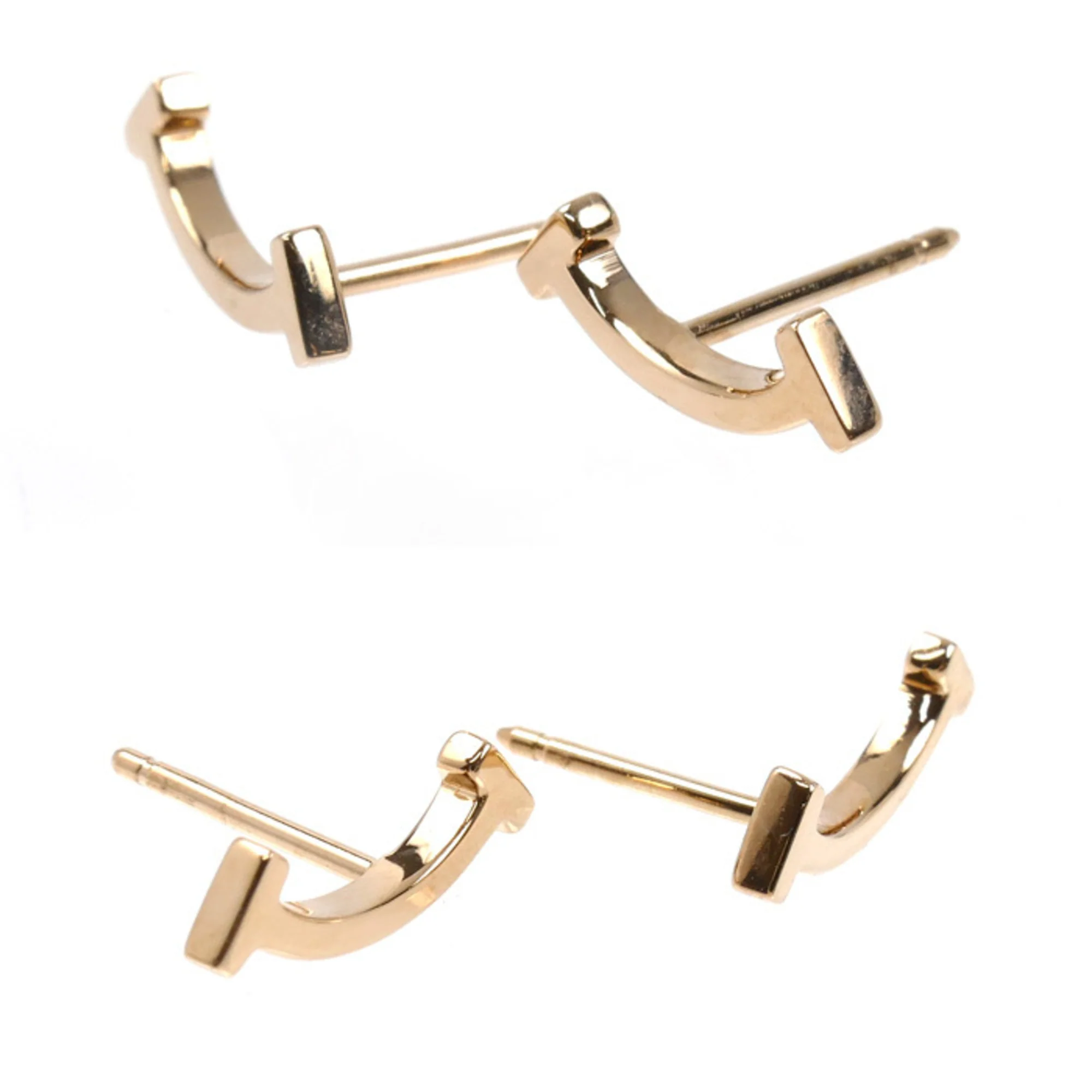 T Smile Mini Pendant Necklace 18K Rose Gold Earrings 18K Rose Gold - Image 2