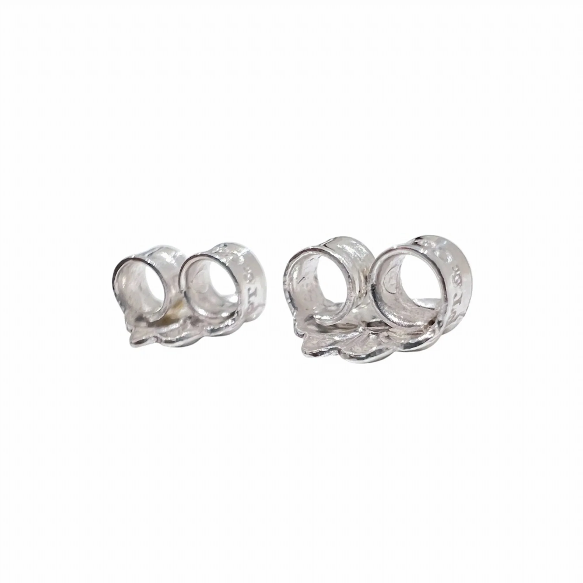 T Smile Mini Pendant Necklace 18K White Gold with Diamonds Earrings 18K White Gold - Image 9