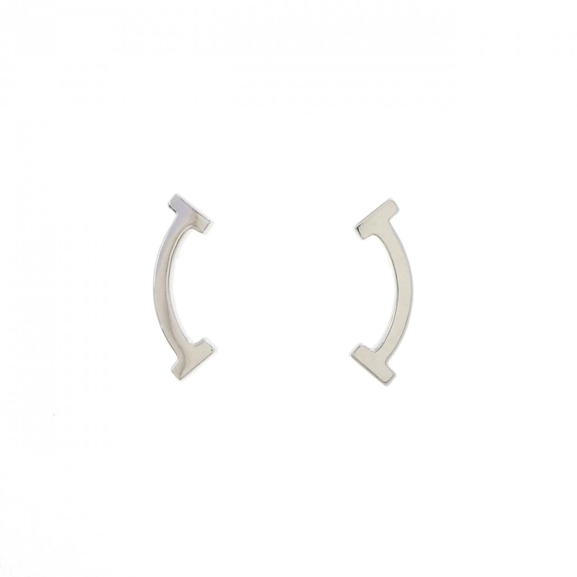 T Smile Pendant Necklace 18K White Gold Earrings 18K White Gold