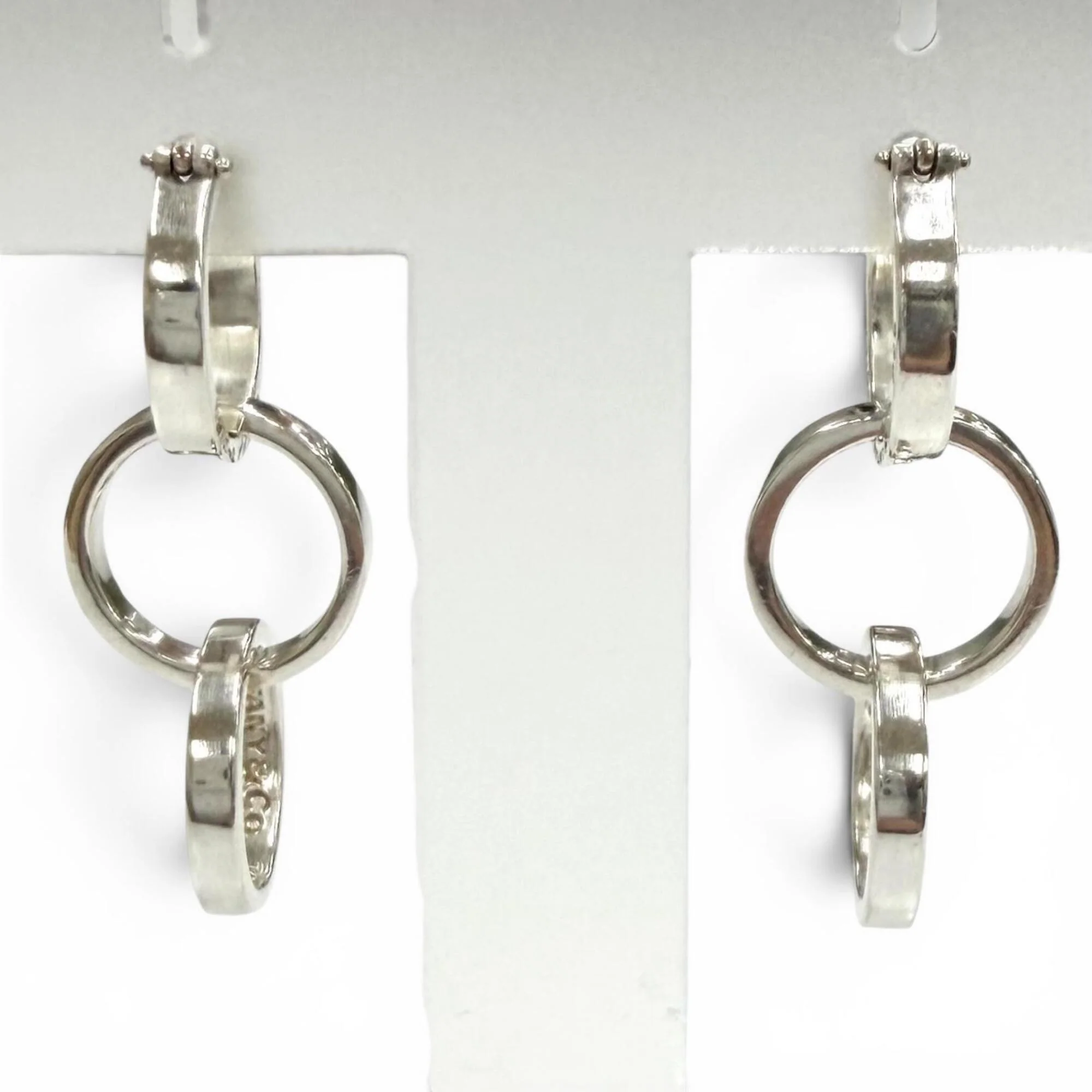 Vintage Earrings Hoop Sterling Silver