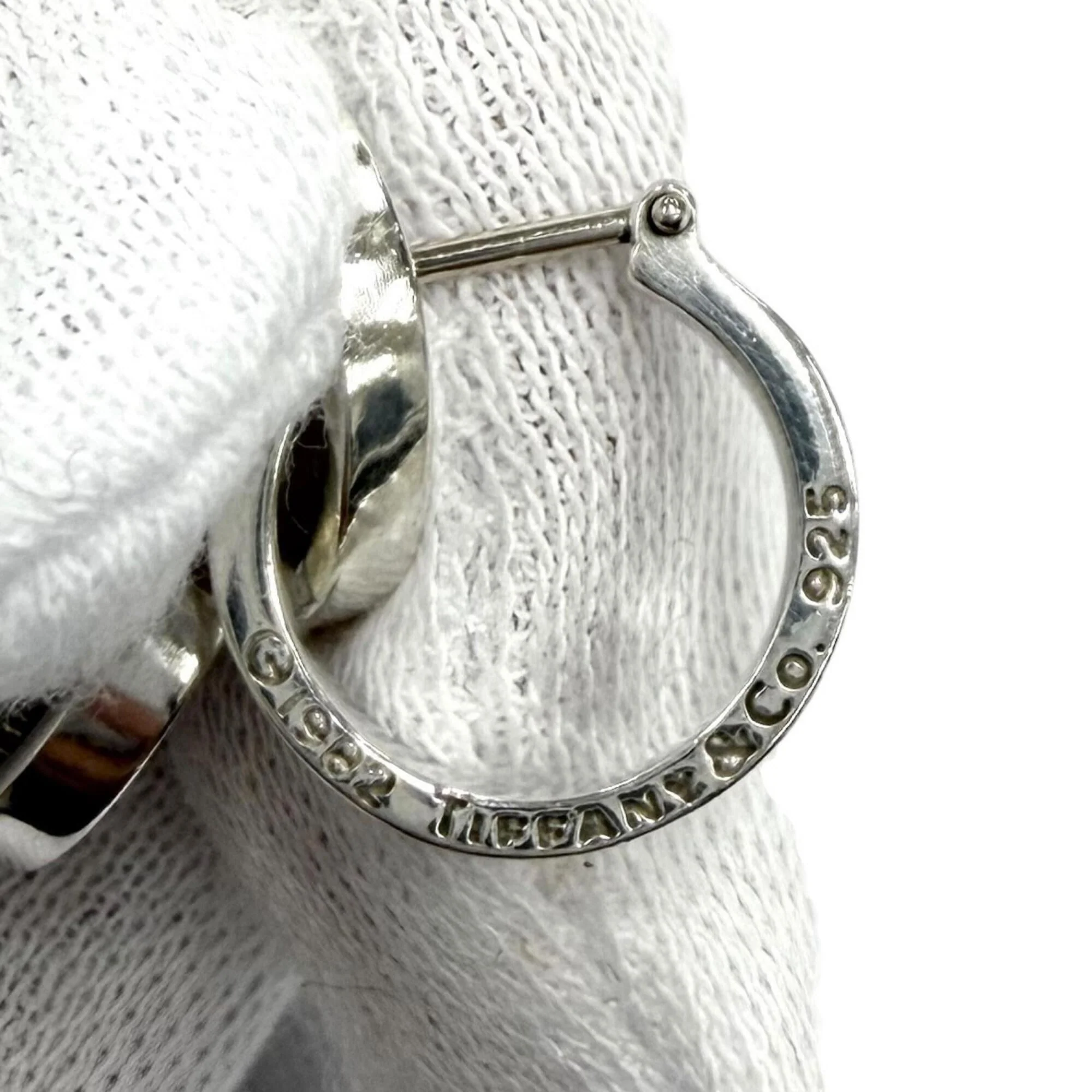 Vintage Earrings Hoop Sterling Silver - Image 6