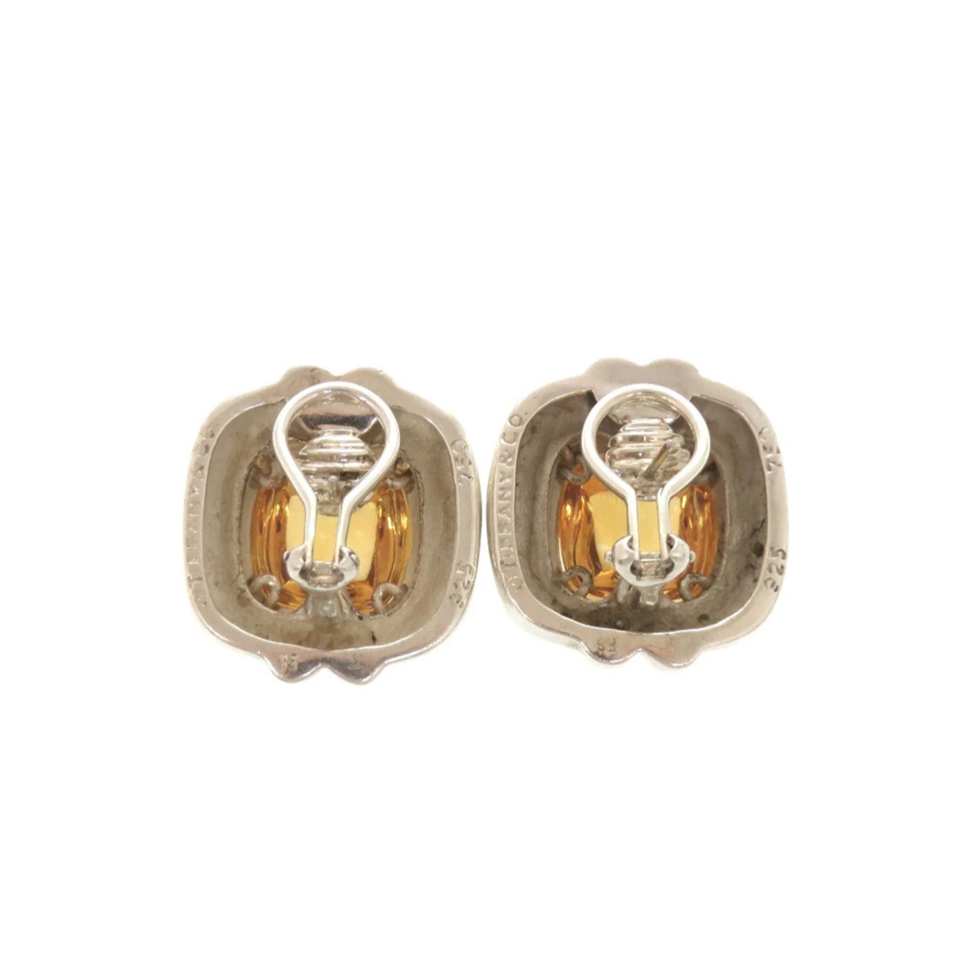 Vintage Earrings Sterling Silver and 18K Yellow Gold - Image 3
