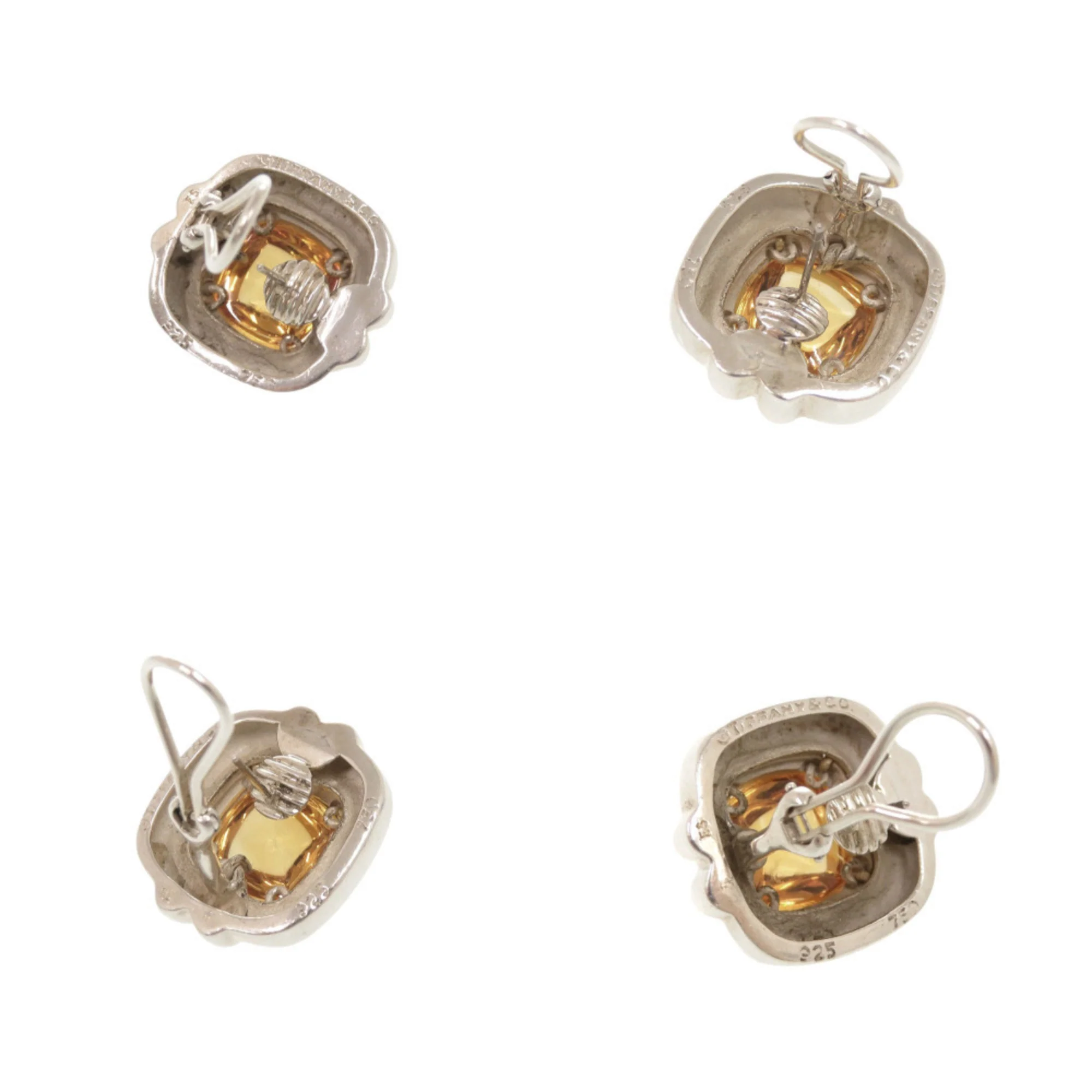 Vintage Earrings Sterling Silver and 18K Yellow Gold - Image 8