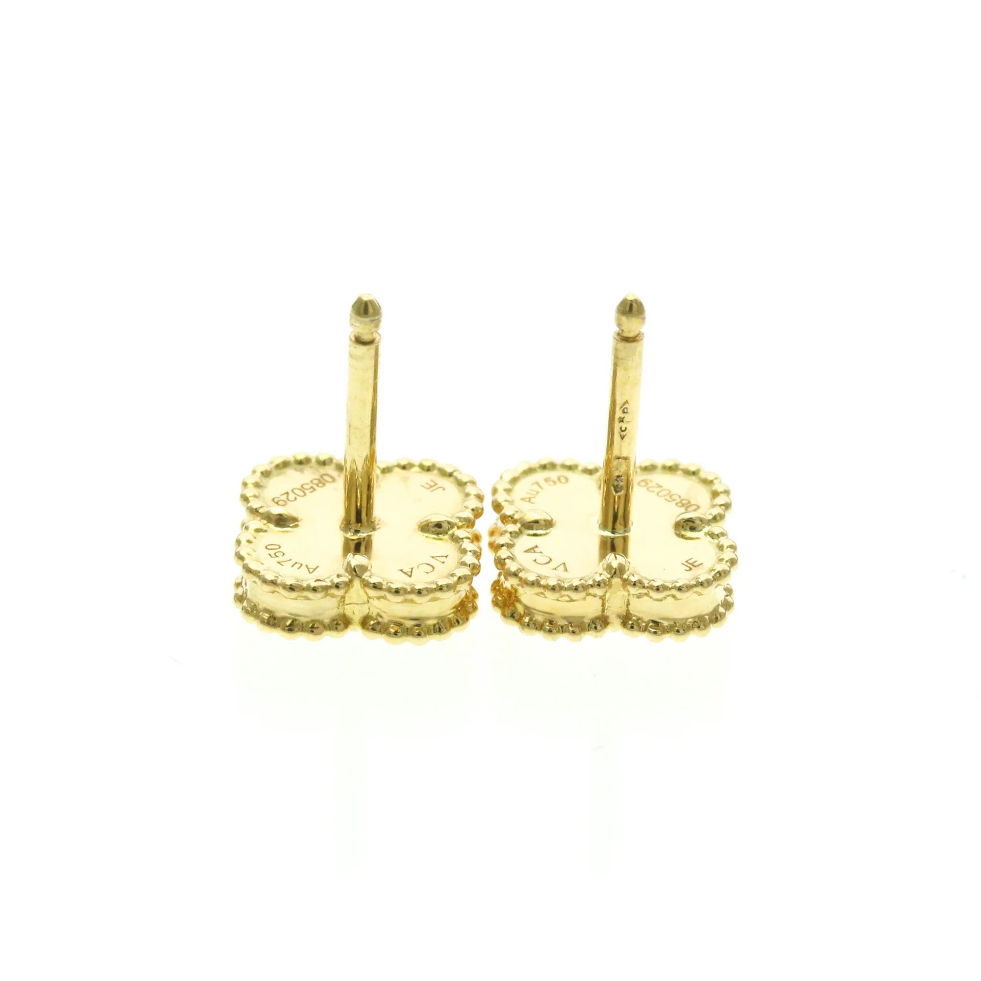 Sweet Alhambra Earrings 18K Yellow Gold and Mother of Pearl 18K Yellow Gold - Image 4