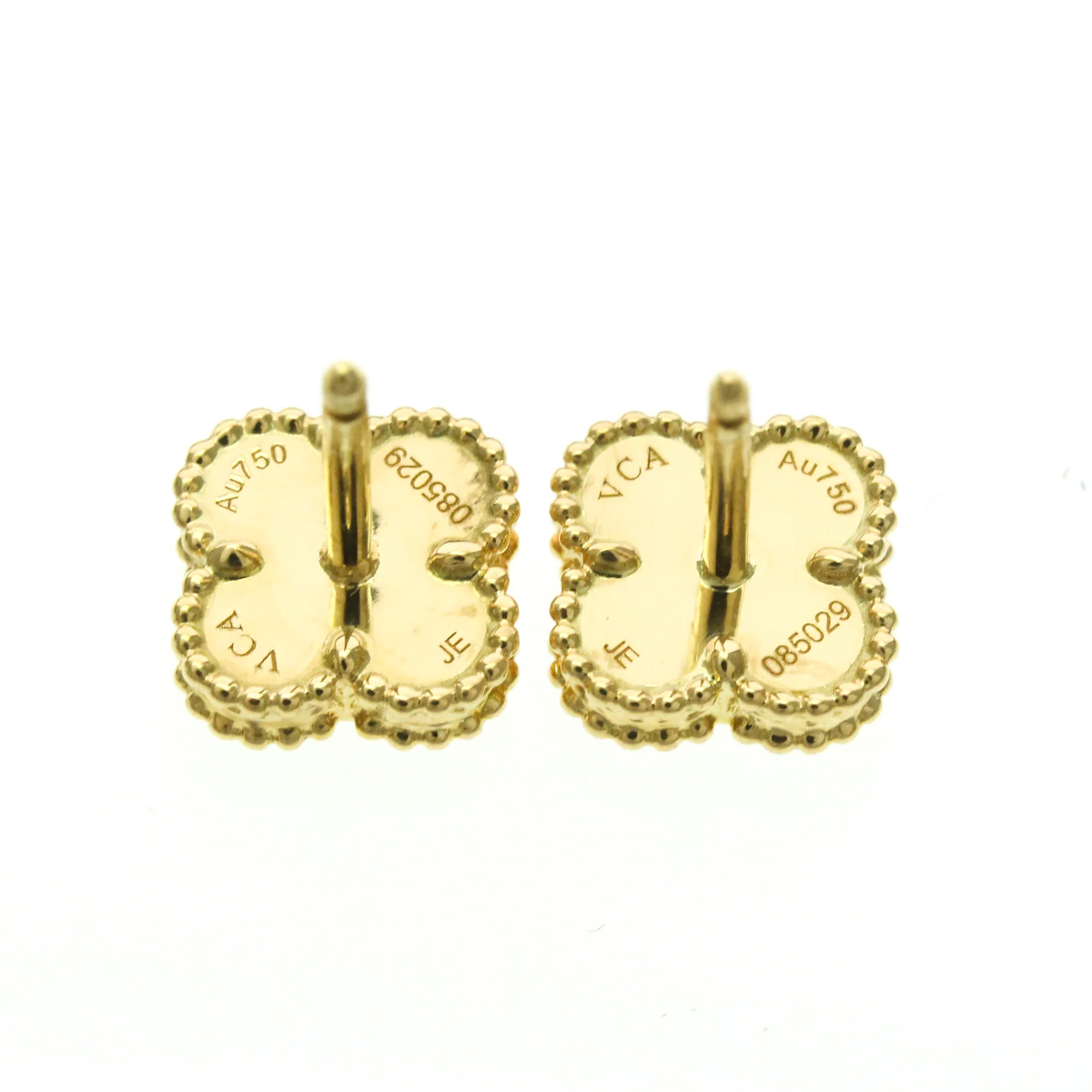Sweet Alhambra Earrings 18K Yellow Gold and Mother of Pearl 18K Yellow Gold - Image 6