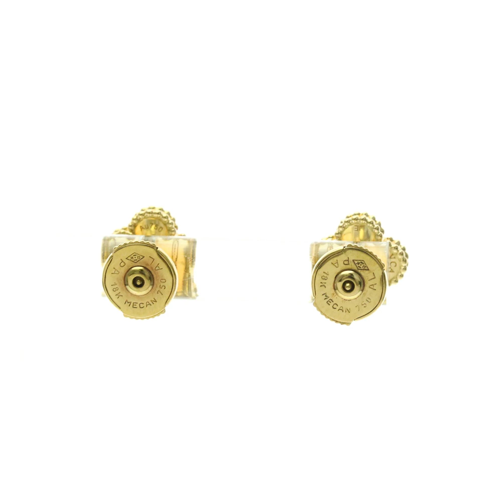 Sweet Alhambra Earrings 18K Yellow Gold and Onyx 18K Yellow Gold - Image 2