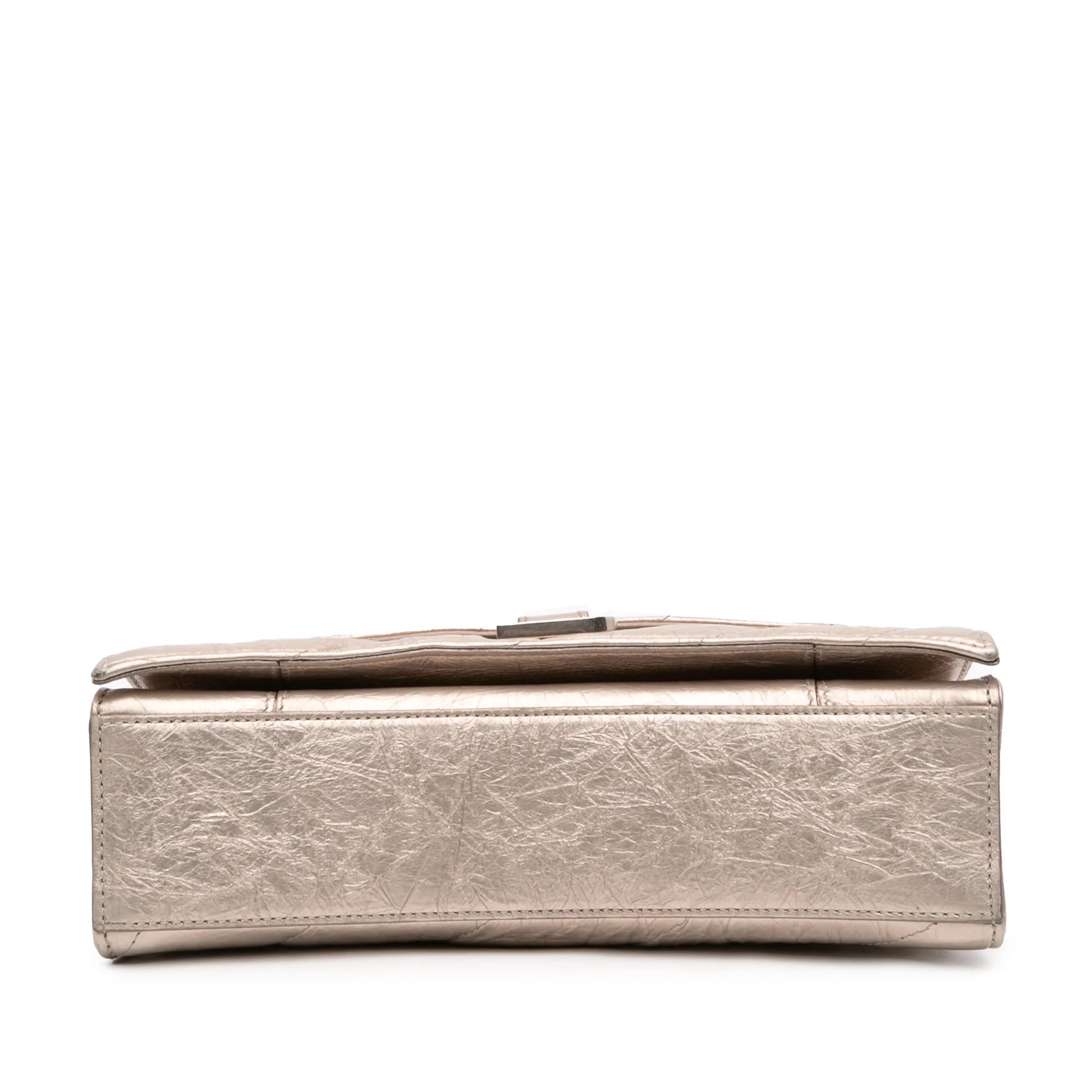 Crush Chain Flap Bag Quilted Crushed Calfskin Small - Image 3