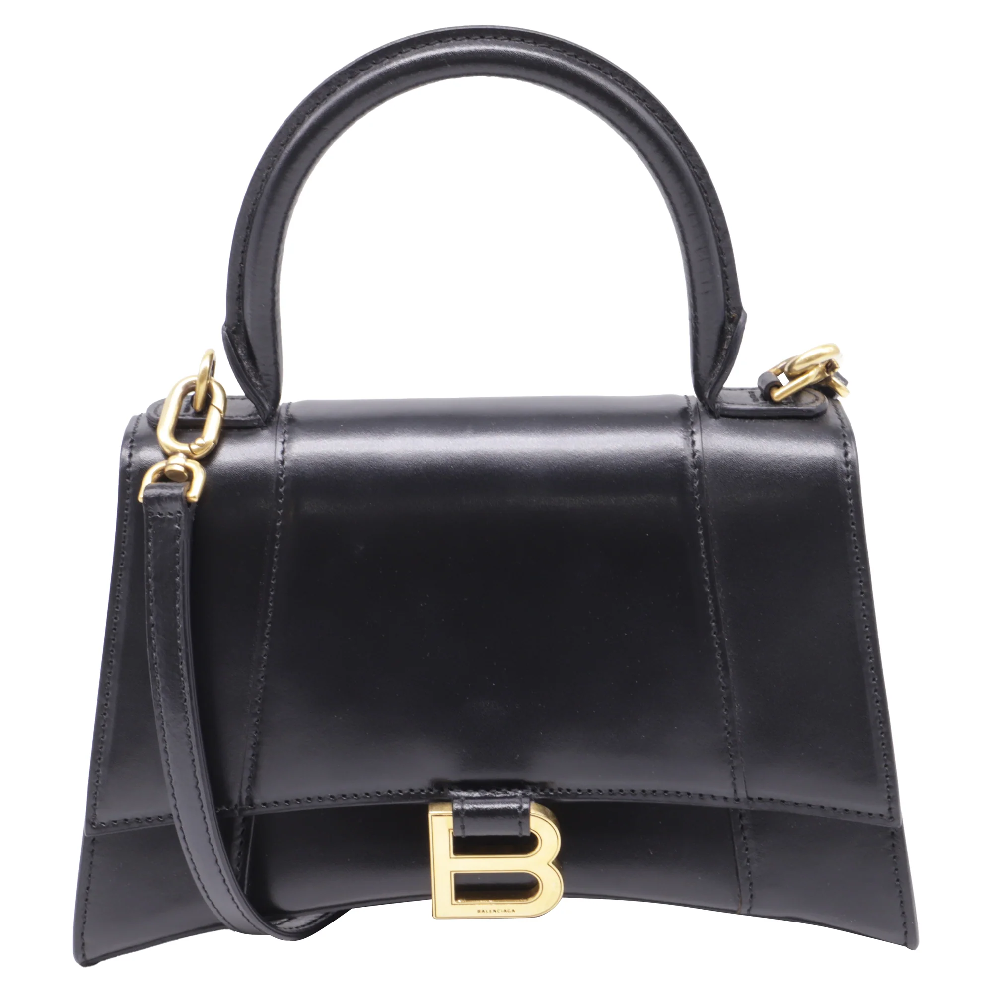 Hourglass Top Handle Bag Leather Small