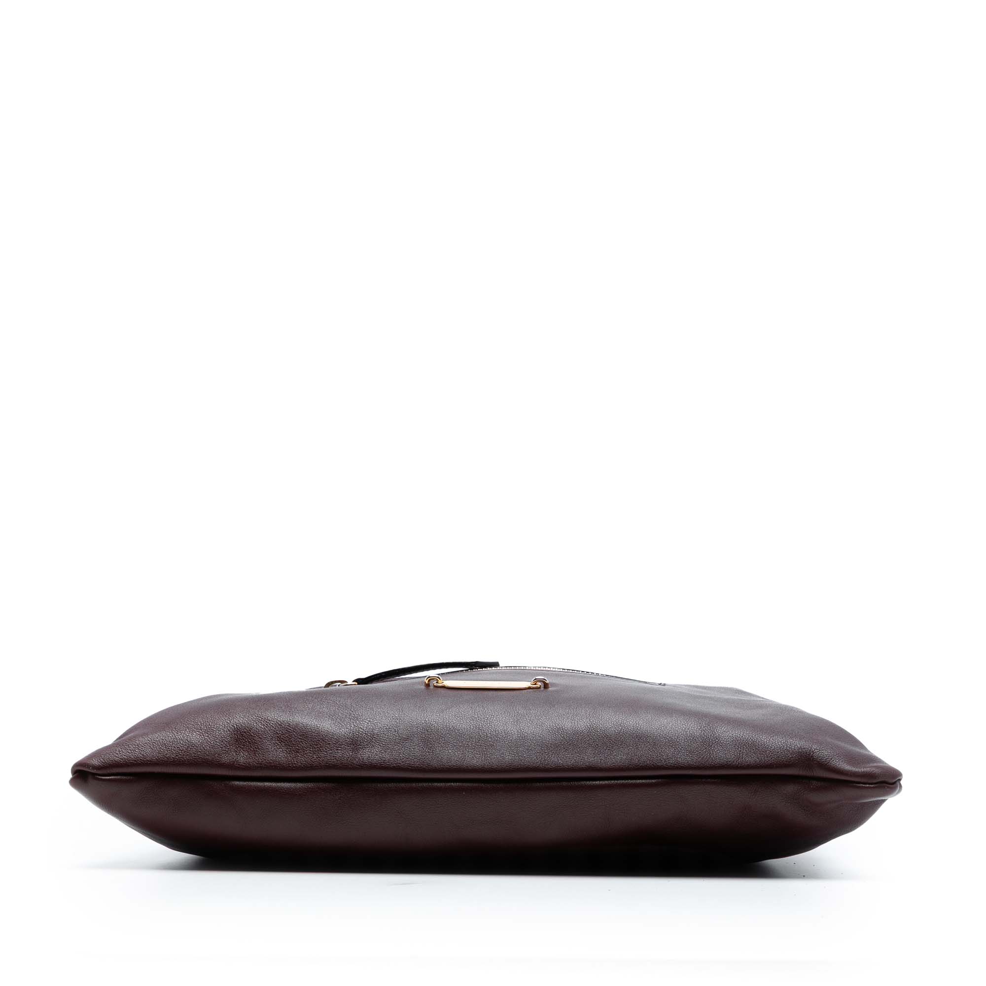 Big Crush Tote Leather and House Check Canvas Large - Image 3