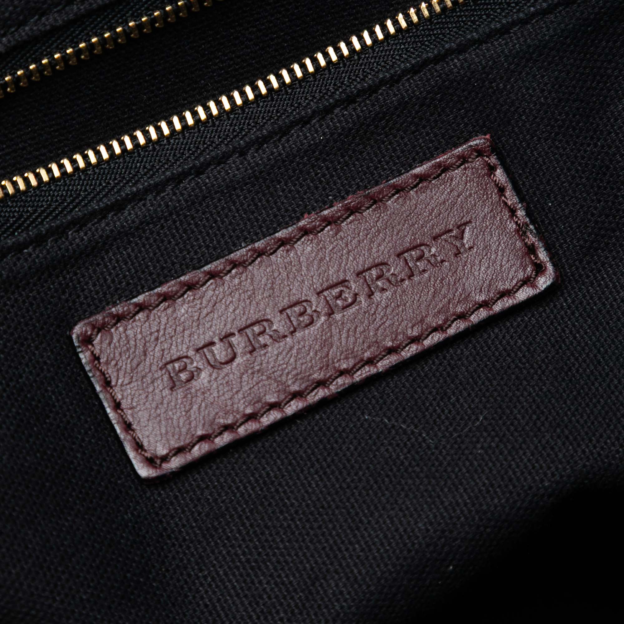 Big Crush Tote Leather and House Check Canvas Large - Image 5